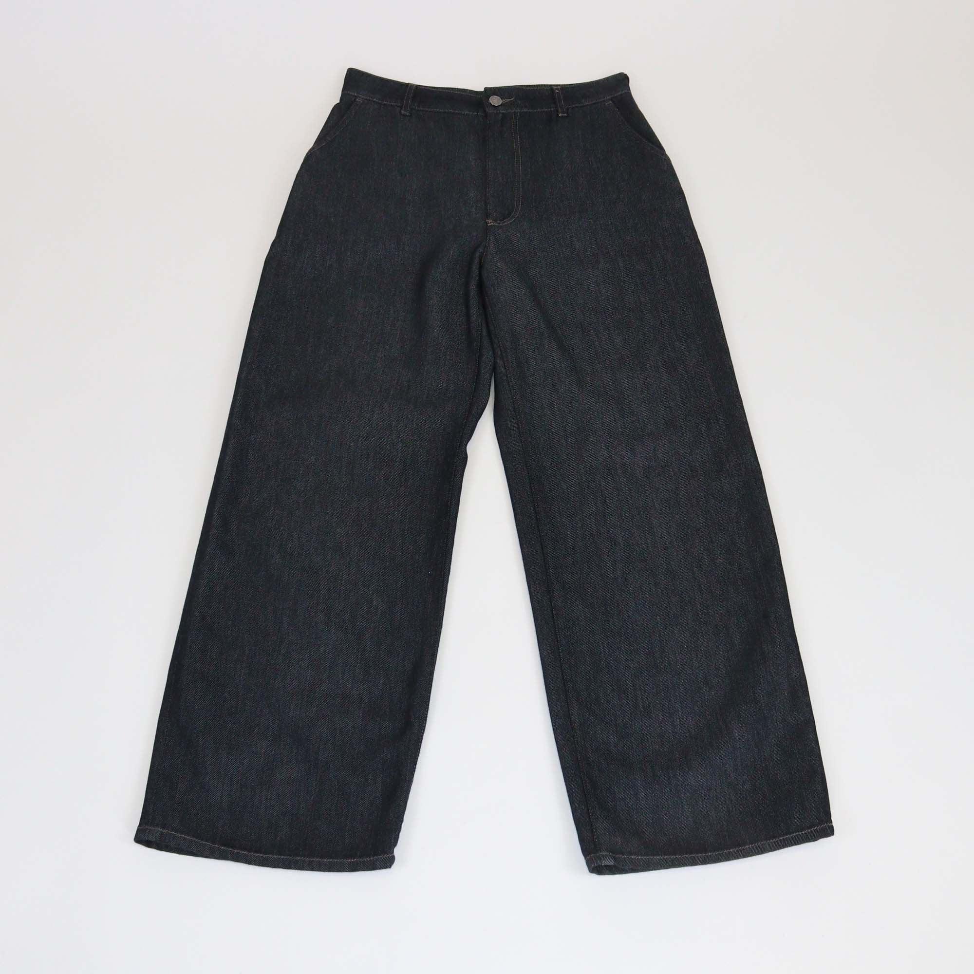 Dolce & Gabbana Black Denim Wide Leg Pants