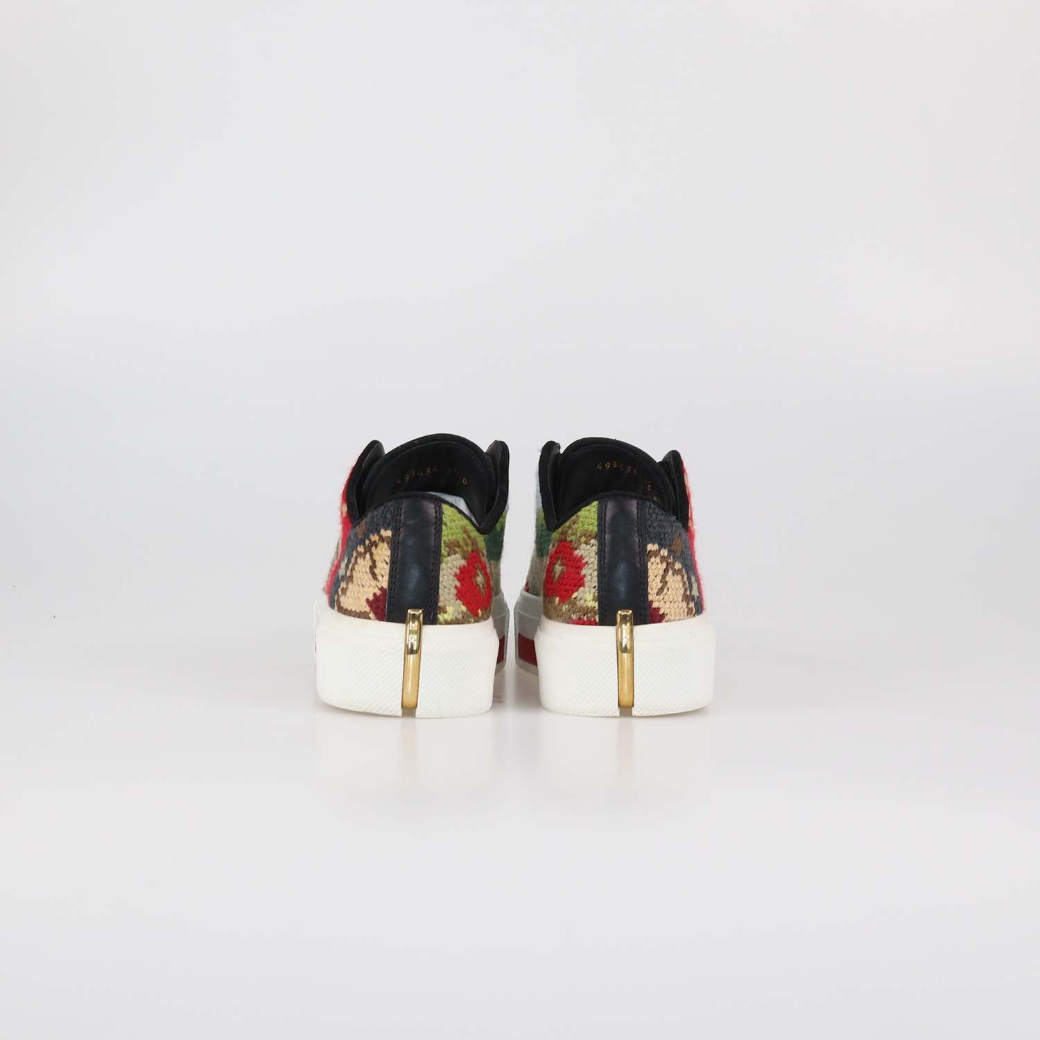 Alexander McQueen Multicolor Tapestry Fabric Low Top Sneakers