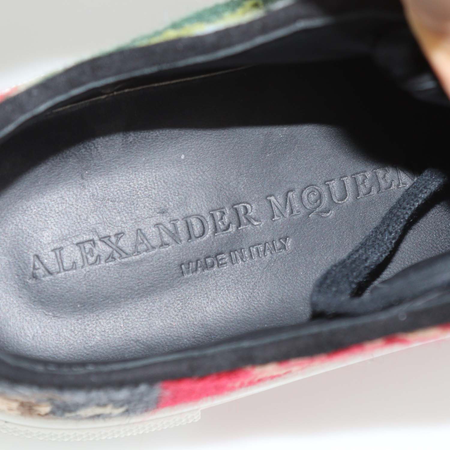 Alexander McQueen Multicolor Tapestry Fabric Low Top Sneakers