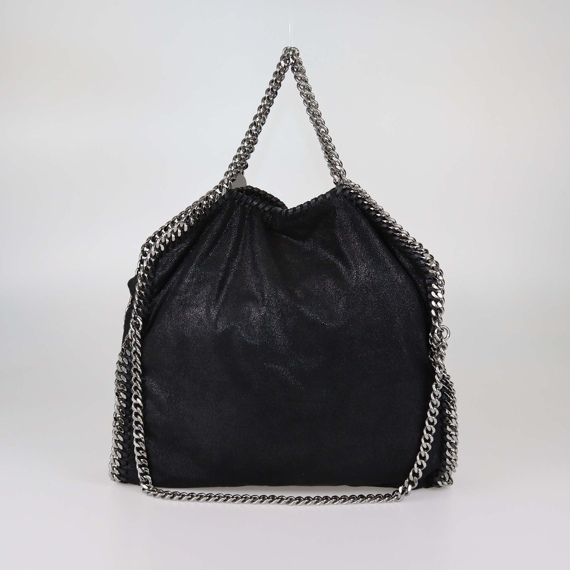 Stella McCartney Black Faux Suede Small Falabella Tote