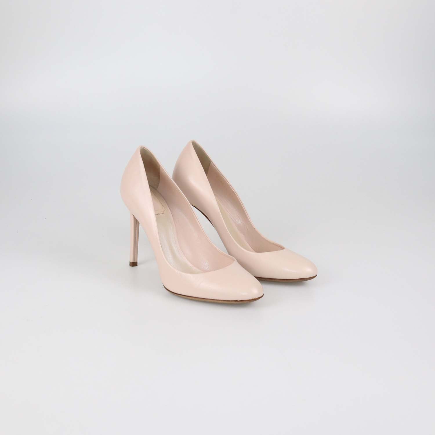 Christian Dior Pink Leather Round Toe Pumps