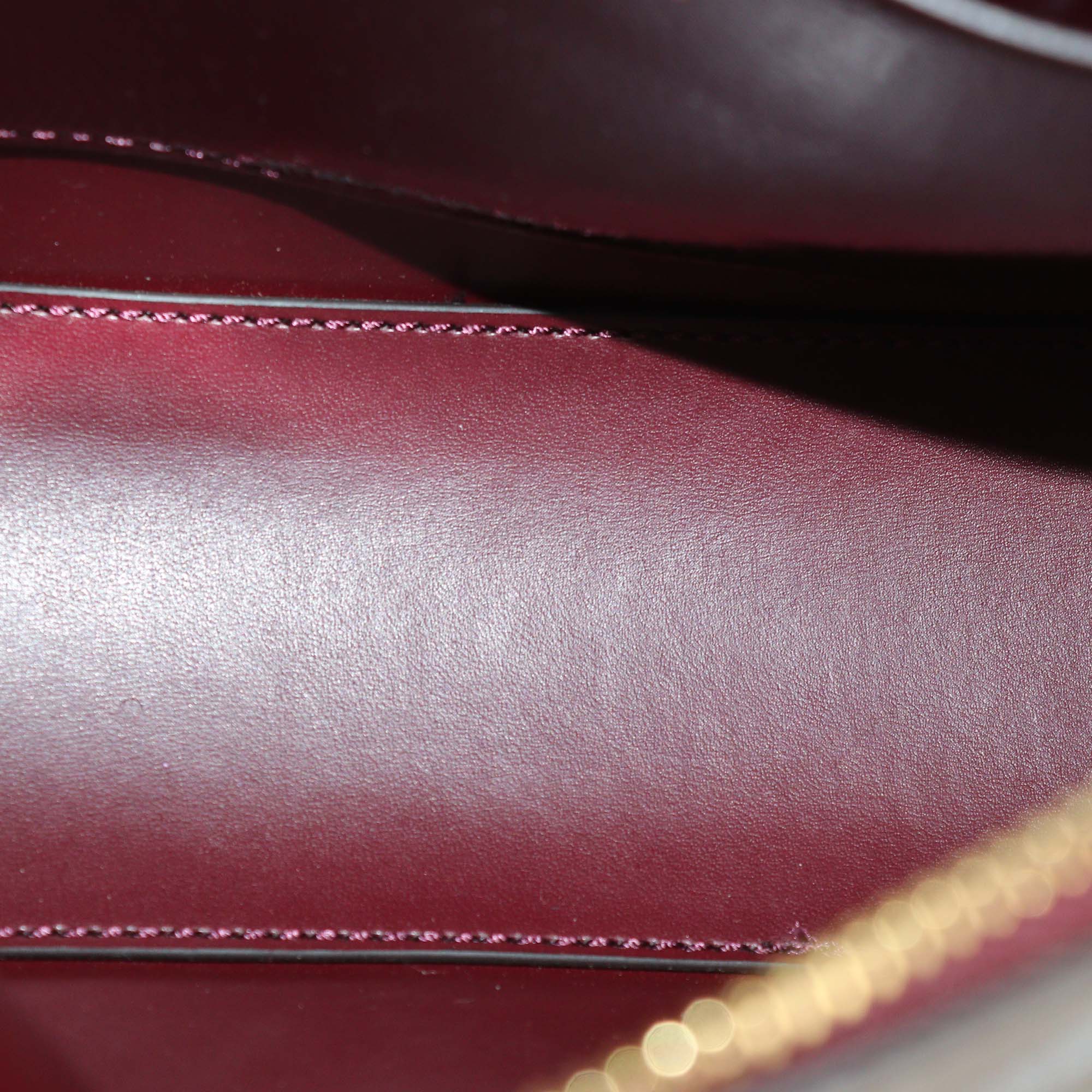 Lauren Ralph Lauren Burgundy Faux Patent Leather Andover Crossbody Bag