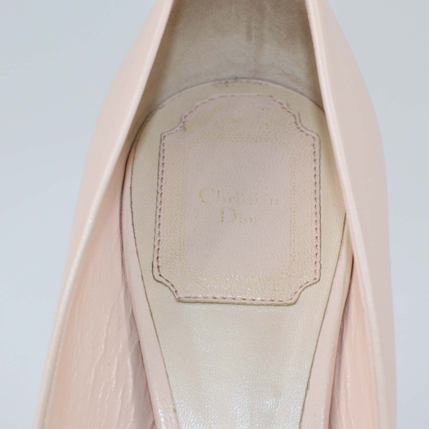 Christian Dior Pink Leather Round Toe Pumps