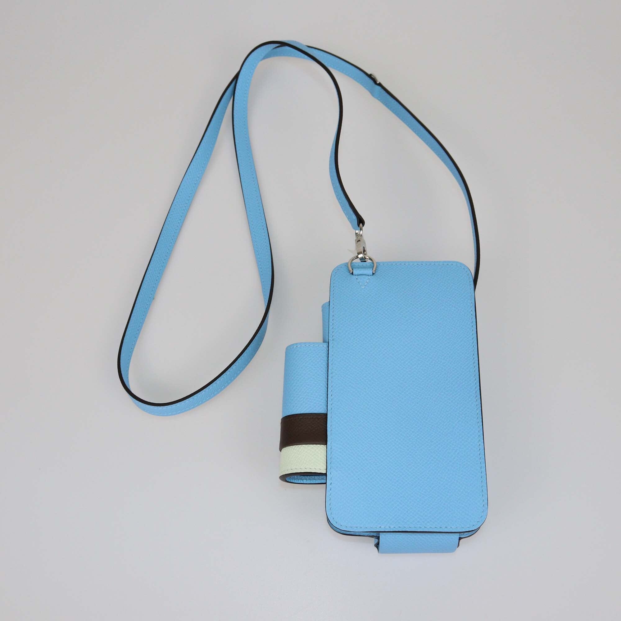 Hermes Bleu Epsom Hermesway Phone Case Womens Hermes