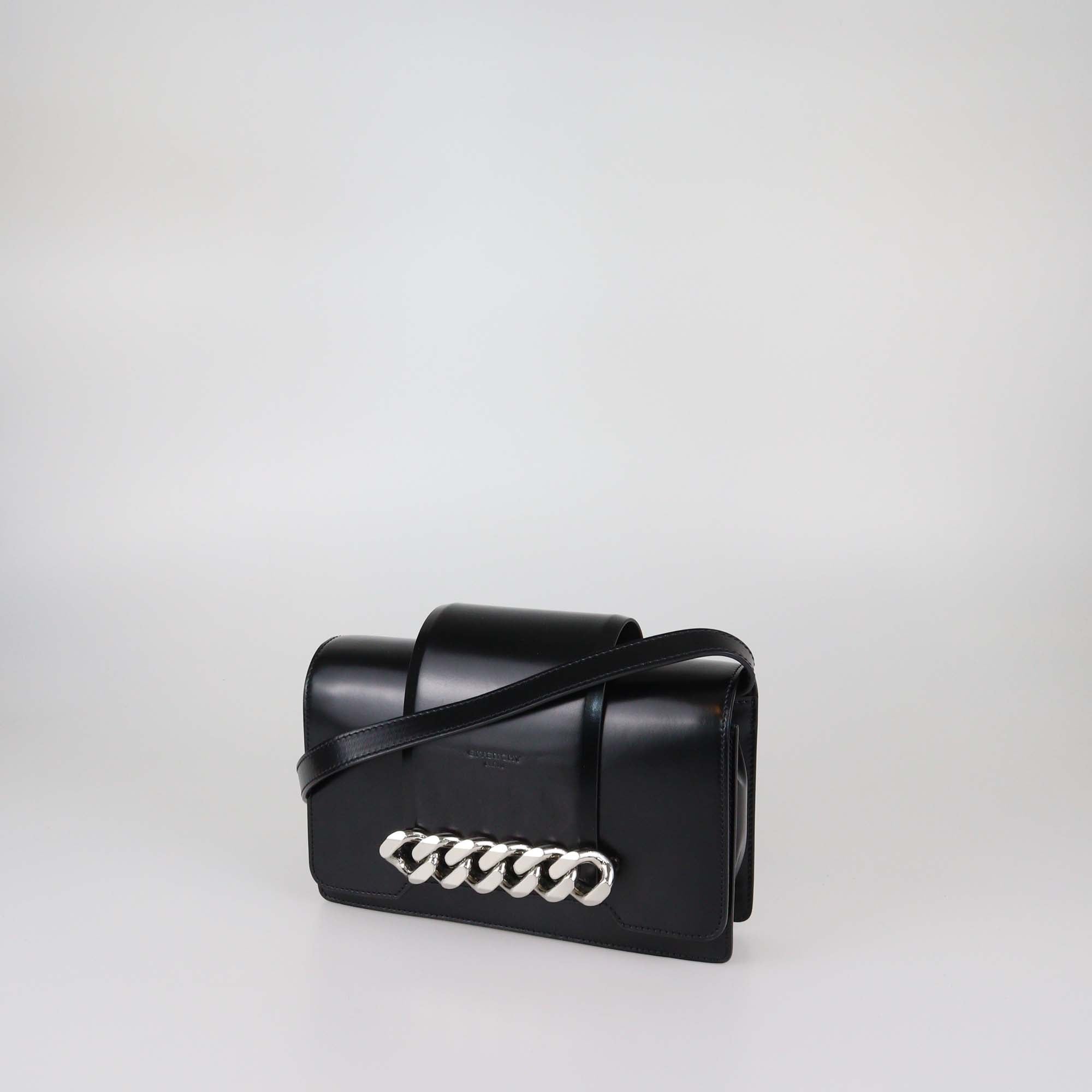 Givenchy Black Leather Infinity Shoulder Bag