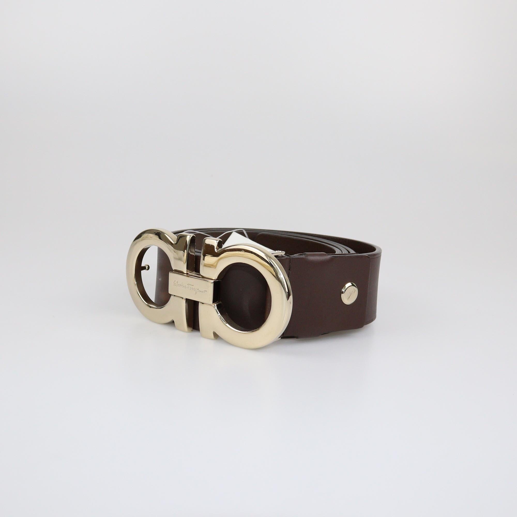 Salvatore Ferragamo Brown Gancio Buckle Belt Womens Salvatore Ferragamo