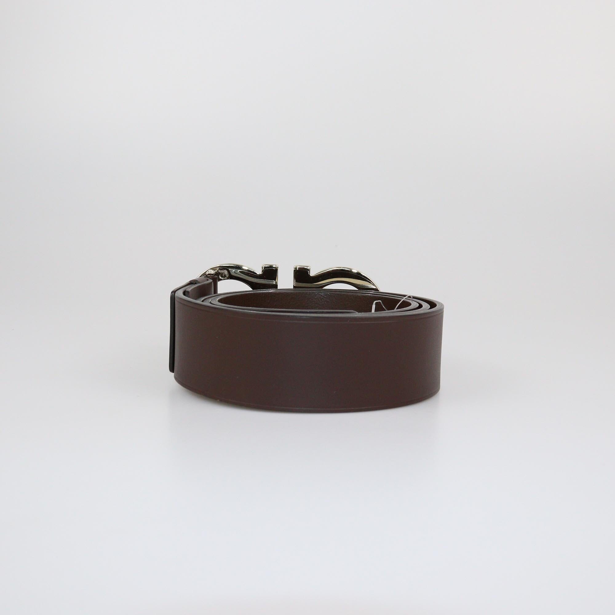 Salvatore Ferragamo Brown Gancio Buckle Belt Womens Salvatore Ferragamo