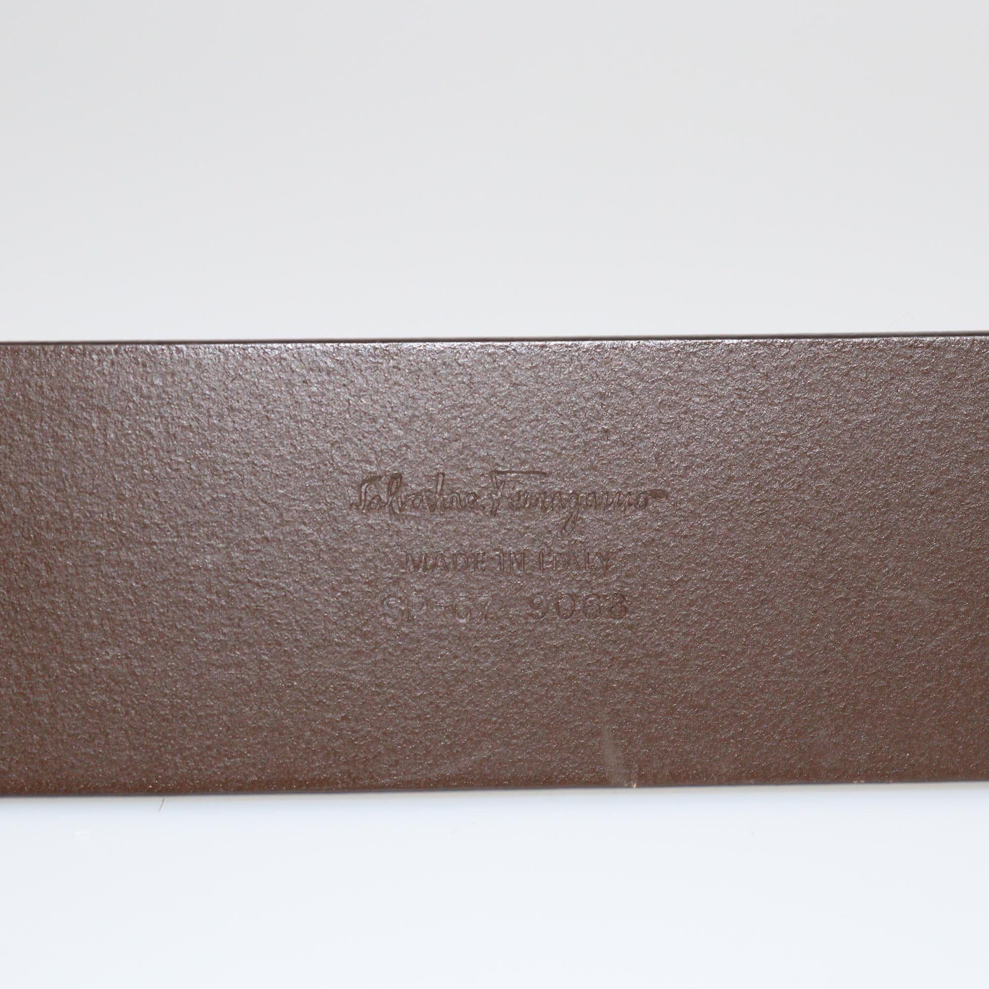 Salvatore Ferragamo Brown Gancio Buckle Belt Womens Salvatore Ferragamo