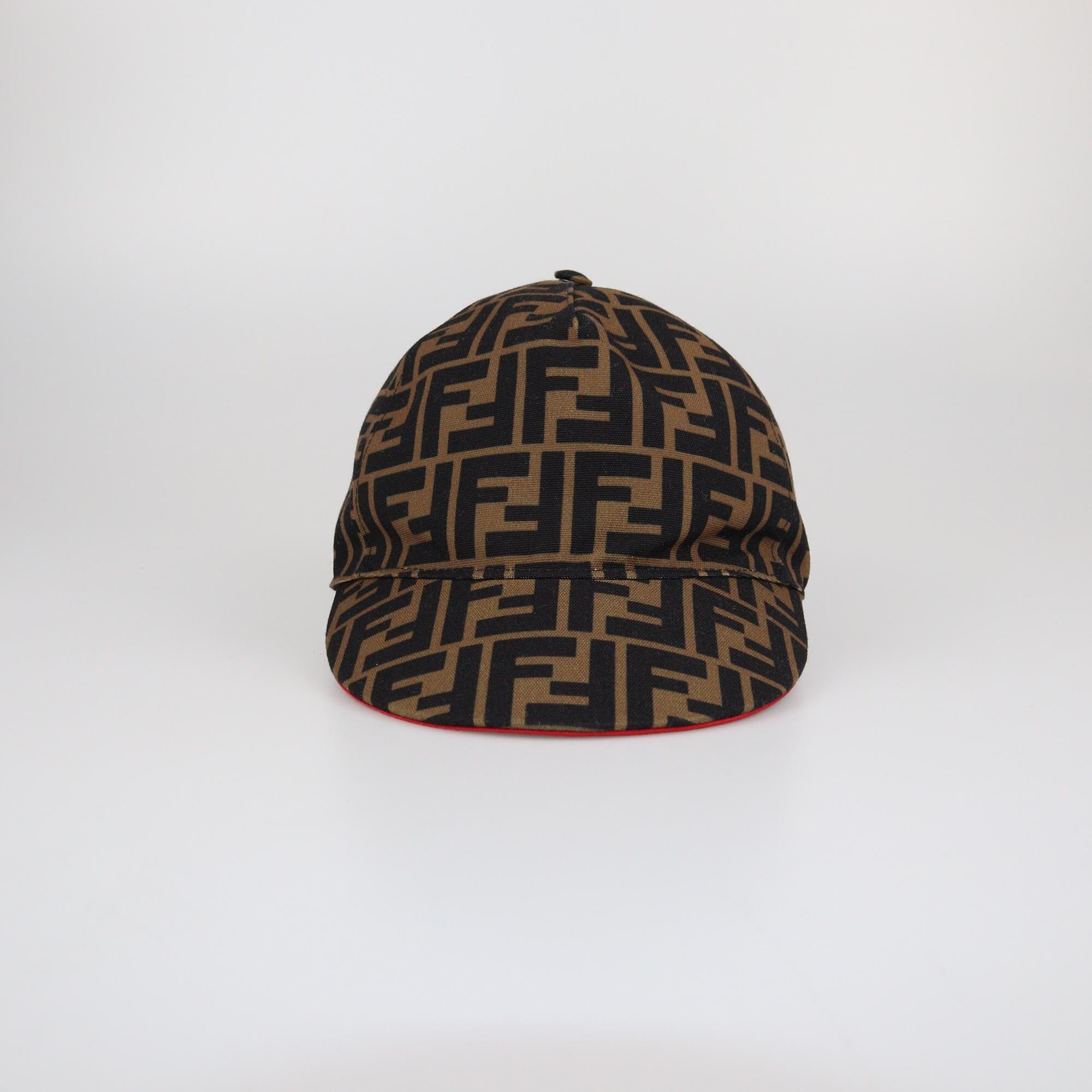Fendi Tobacco FF Baseball Cap Womens Fendi