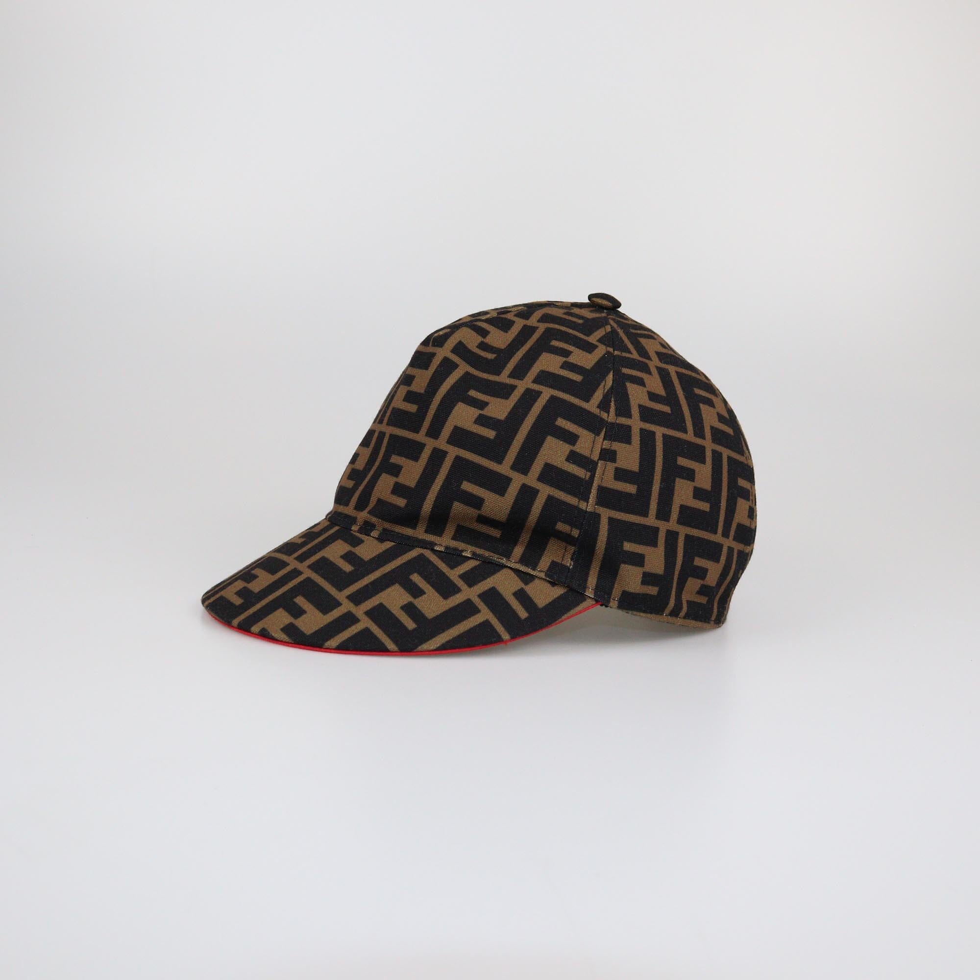 Fendi Tobacco FF Baseball Cap Womens Fendi