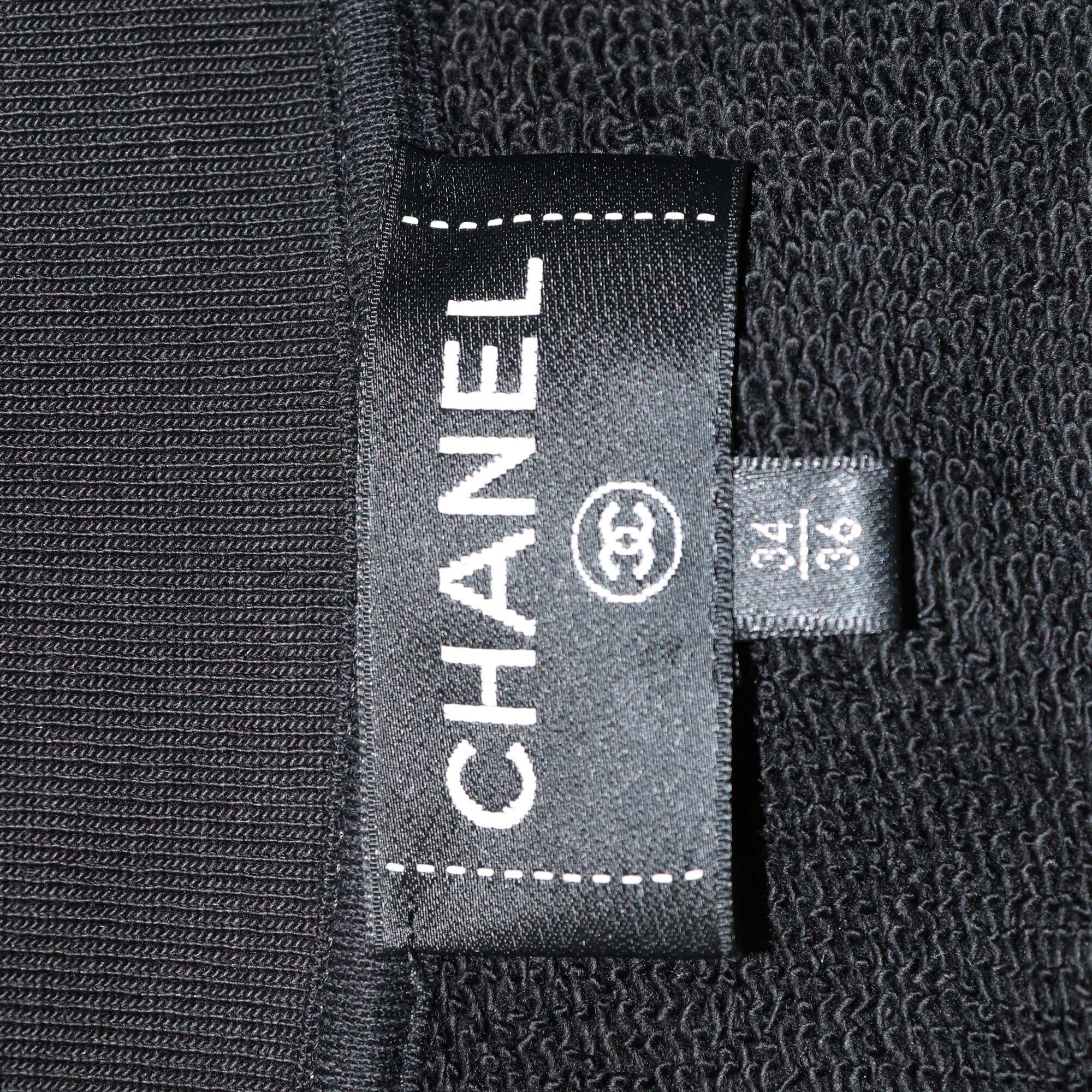 Chanel Black/Multicolor Tweed Patches Cardigan Womens Chanel