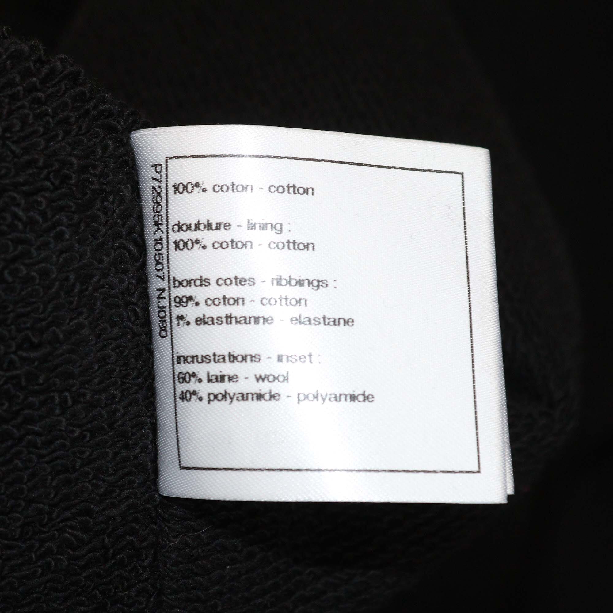 Chanel Black/Multicolor Tweed Patches Cardigan Womens Chanel