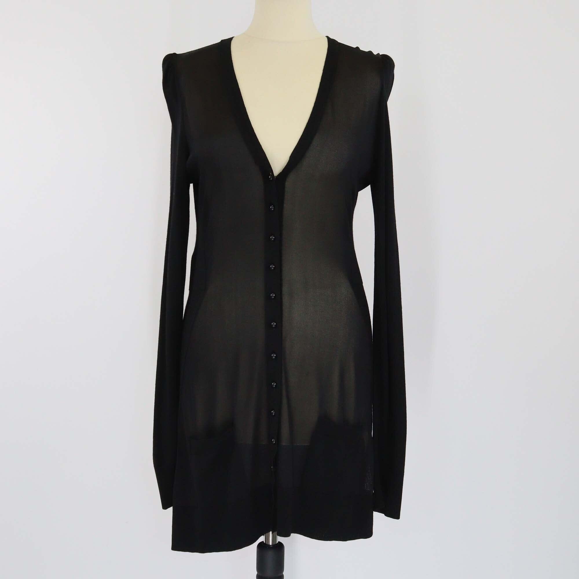 Dolce & Gabbana Black Buttons Long Sleeve Cardigan Womens Dolce & Gabbana