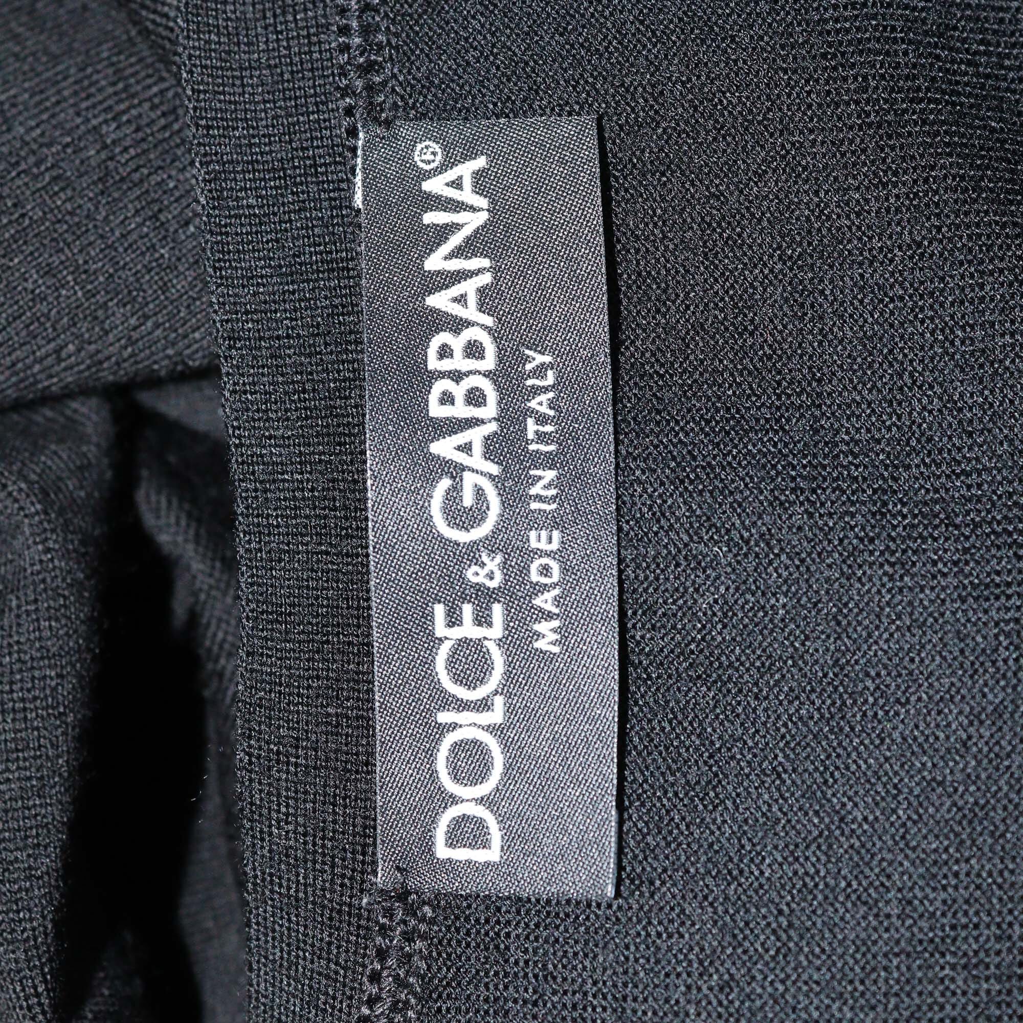 Dolce & Gabbana Black Buttons Long Sleeve Cardigan Womens Dolce & Gabbana