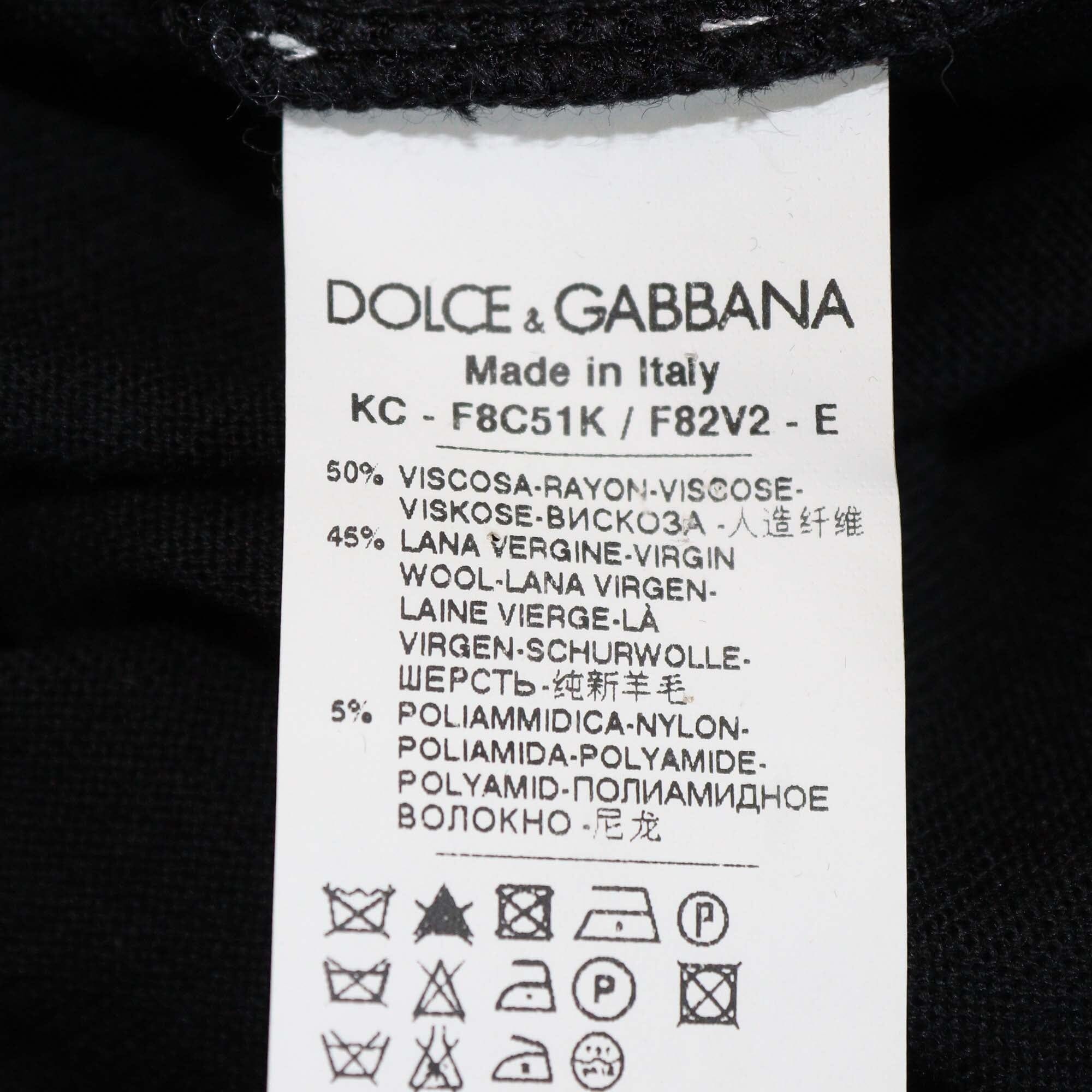Dolce & Gabbana Black Buttons Long Sleeve Cardigan Womens Dolce & Gabbana