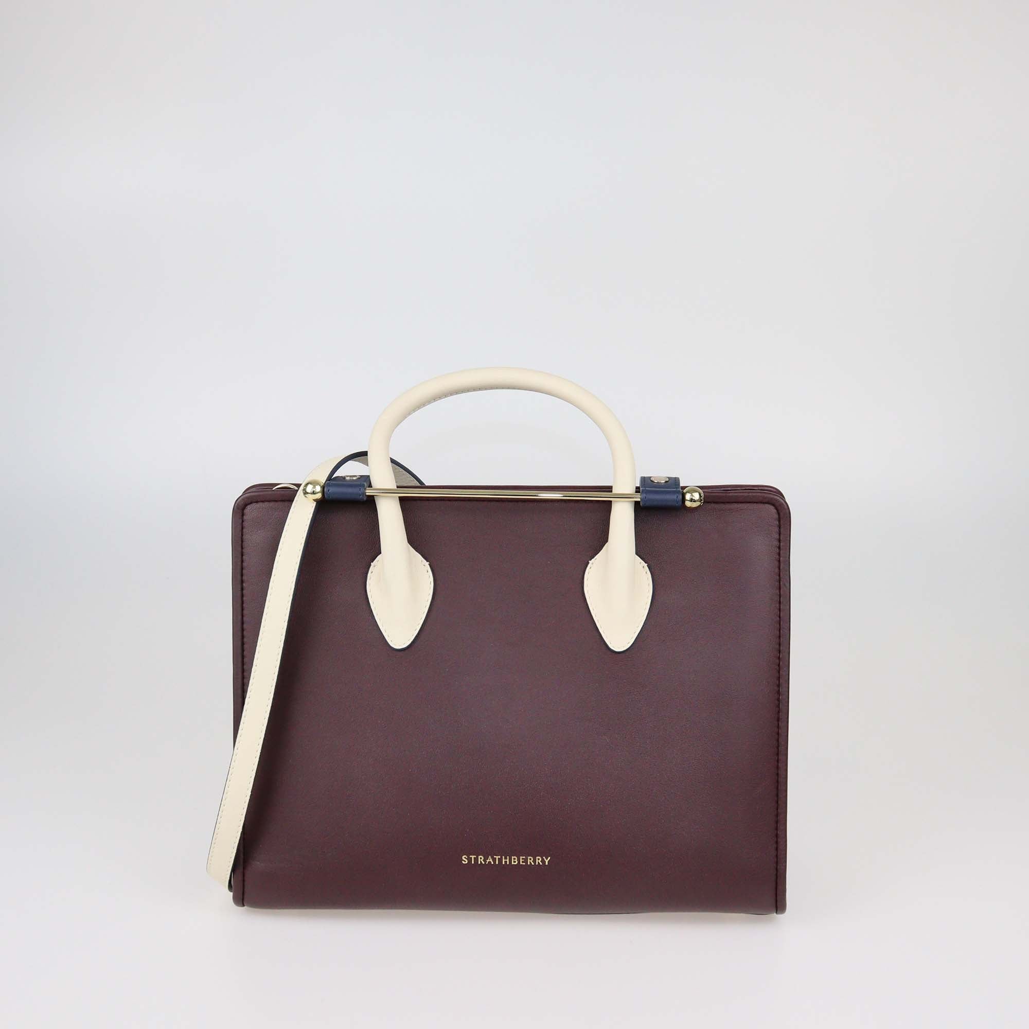 Strathberry Tricolor Leather Midi Tote