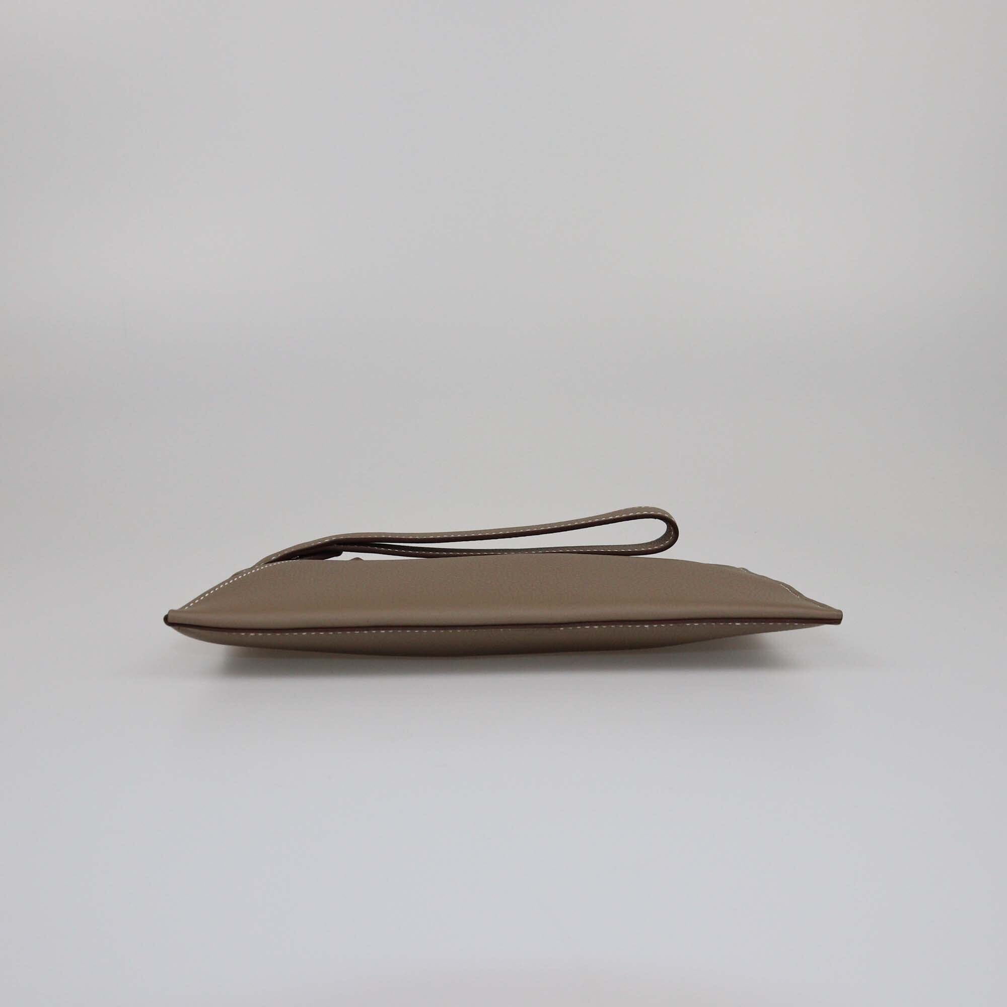 Hermes Etoupe Togo Cabavertige 24 Clutch Bag Womens Hermes