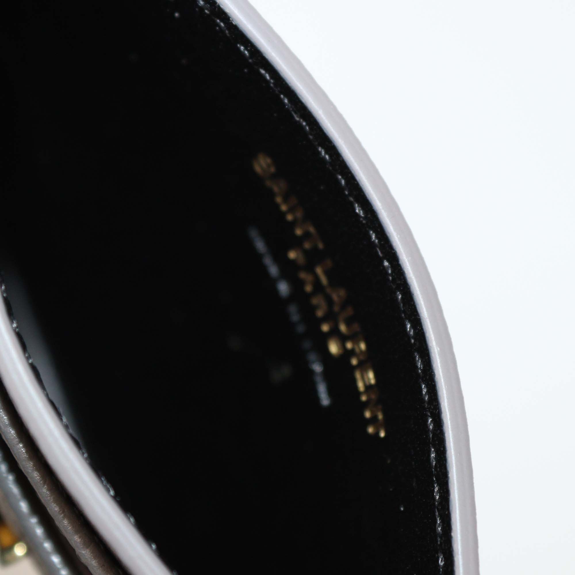 Saint Laurent Grey Matelasse Leather Cassandre Card Holder