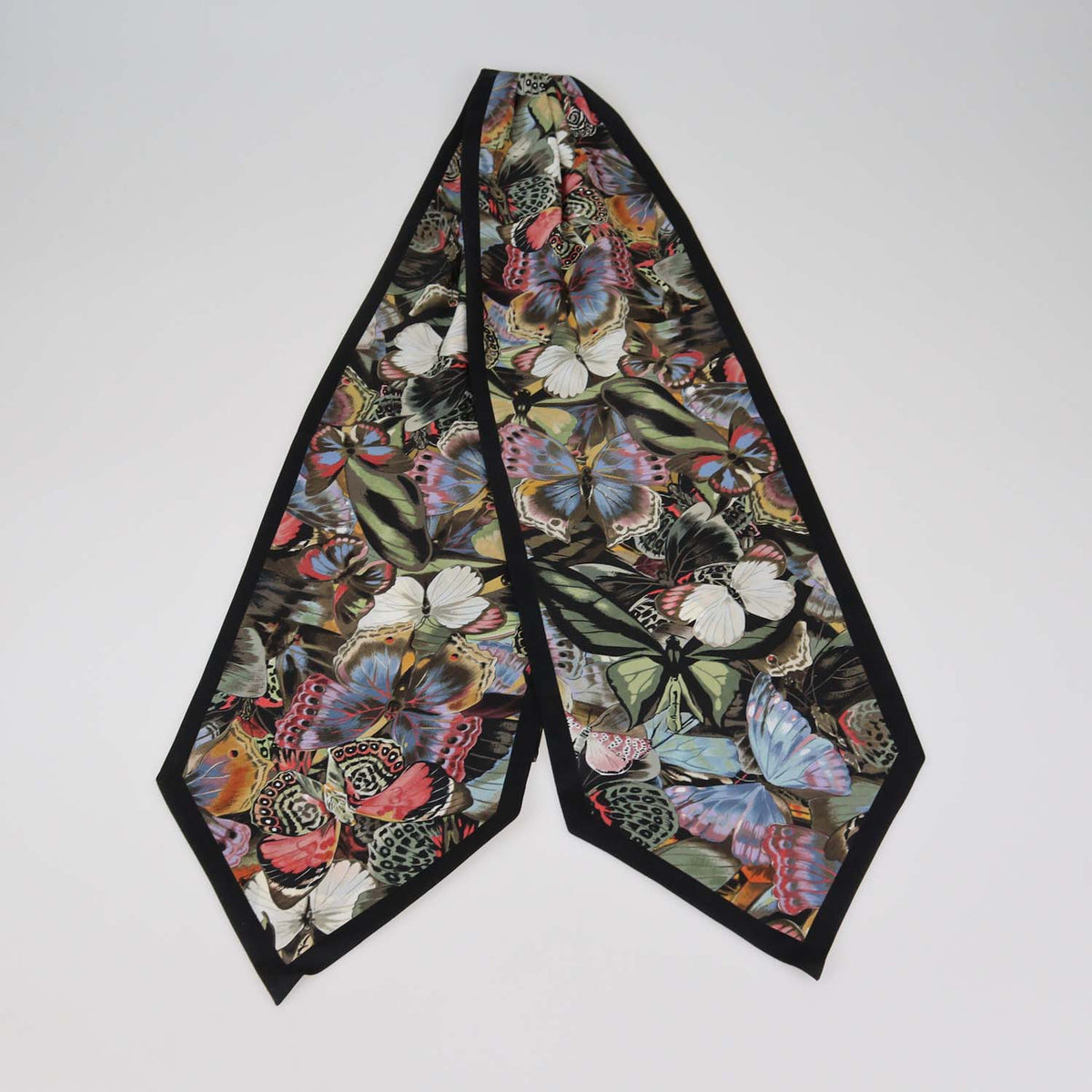Valentino Multicolor Silk Butterfly Print Scarf