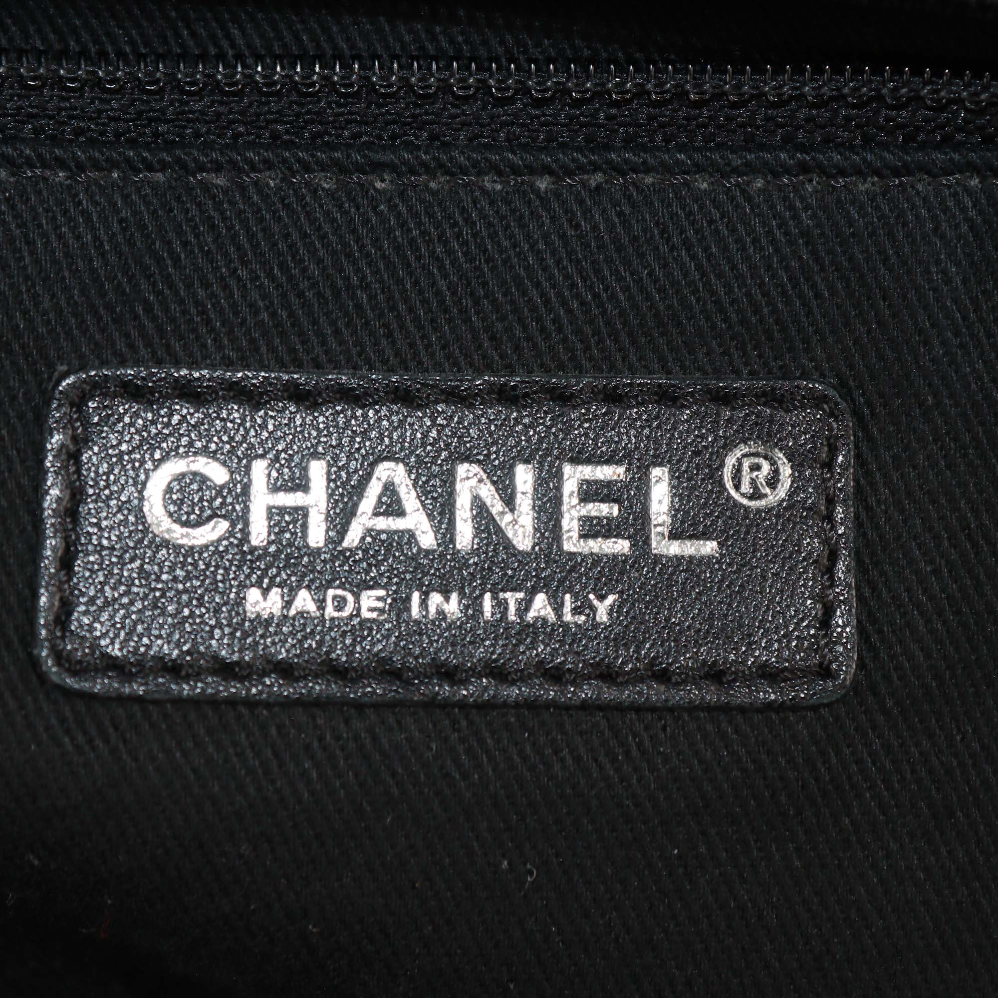 Chanel Black Quilted Leather Studded CC Flap Chain Shoulder Bag