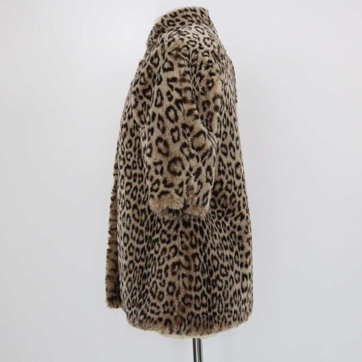 Christian Dior Kids Beige Leopard Print Faux Fur Coat