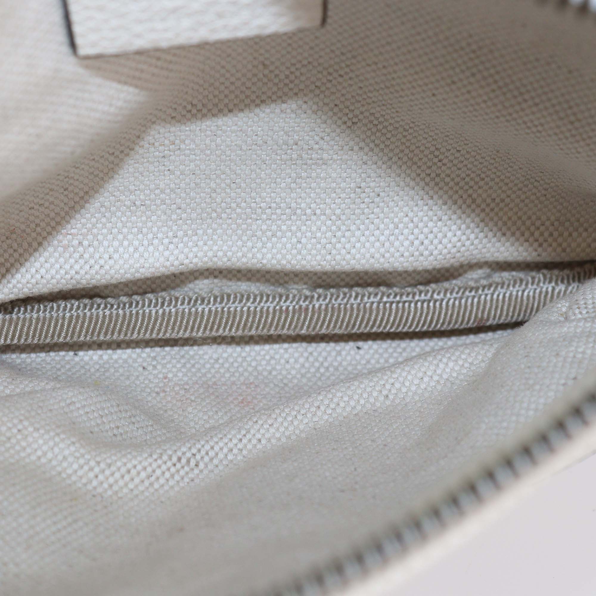 Gucci Off White Leather Logo Web Belt Bag