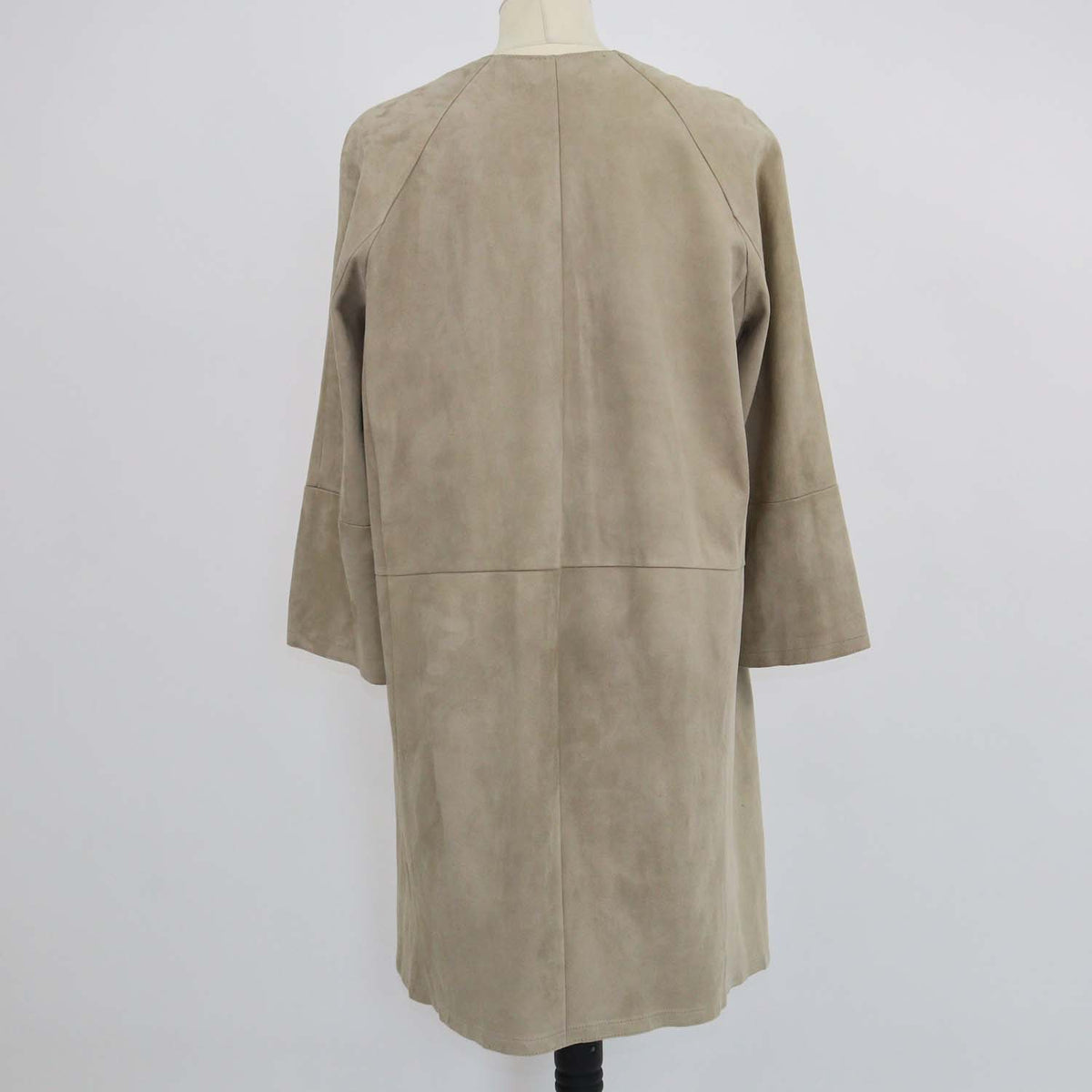 S'Max Mara Beige Suede Long Jacket
