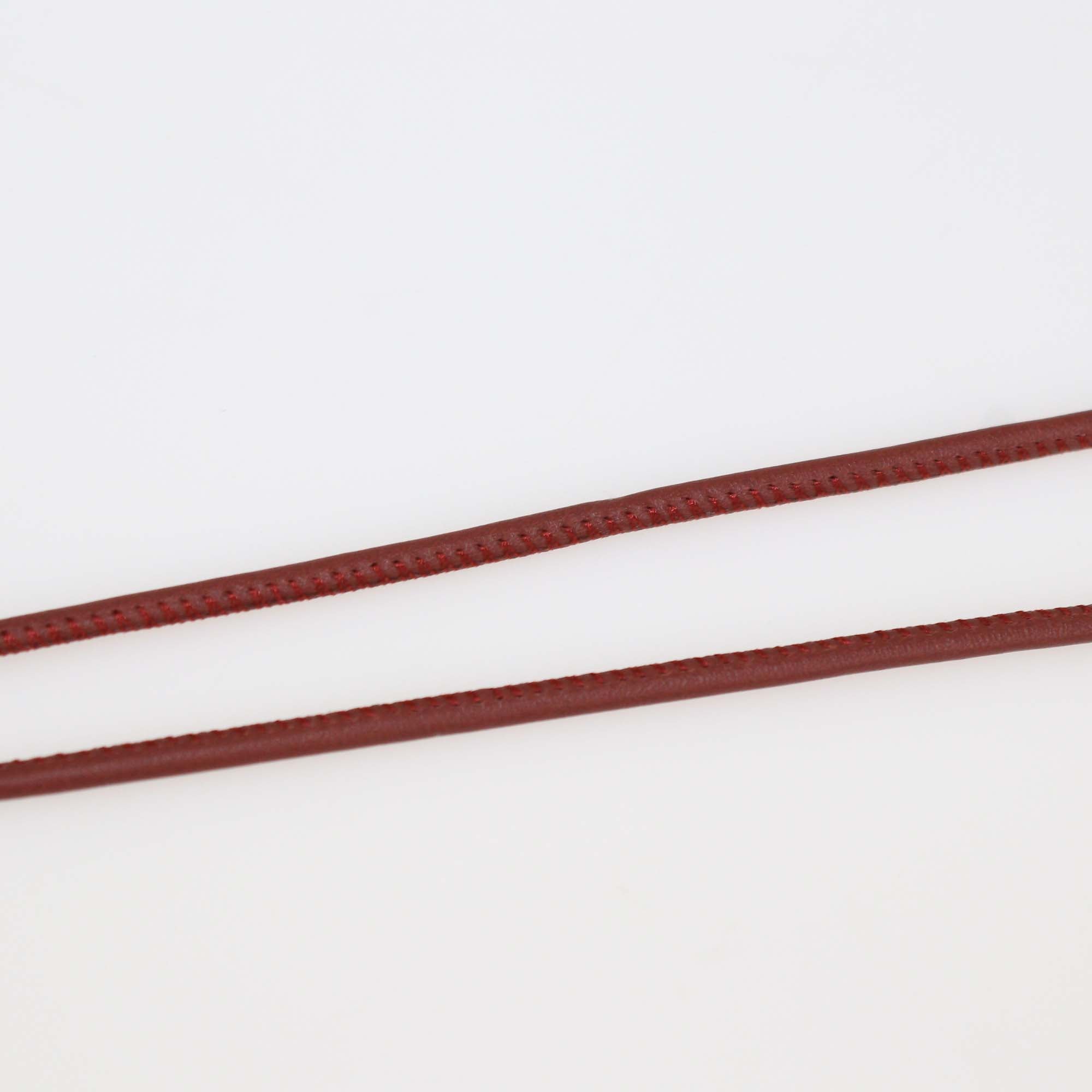 Hermes Rouge H Swift Leather Loop Pendant