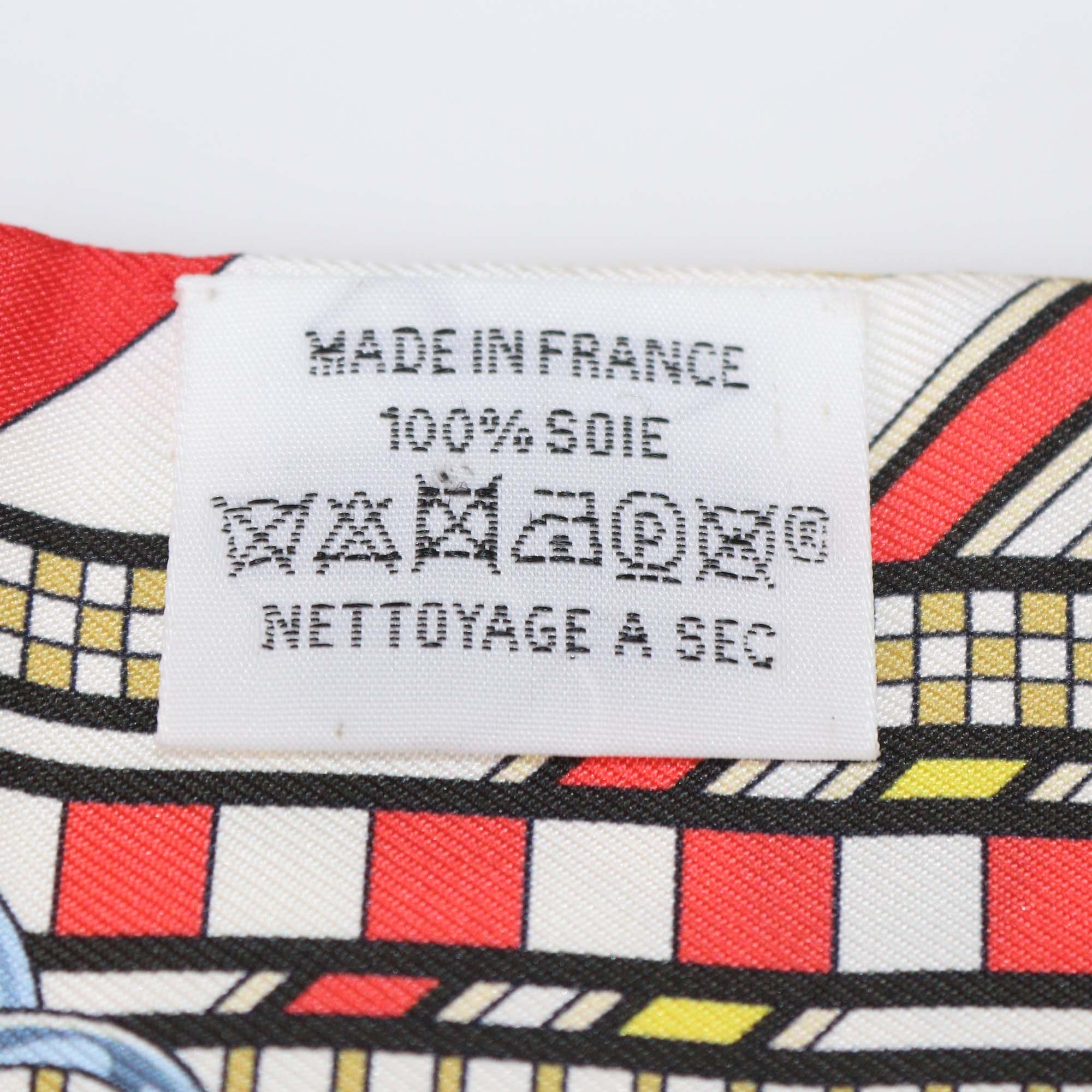 Hermes Rouge/Blanc/Mordoré Silk Brides et Gris-Gris Twilly