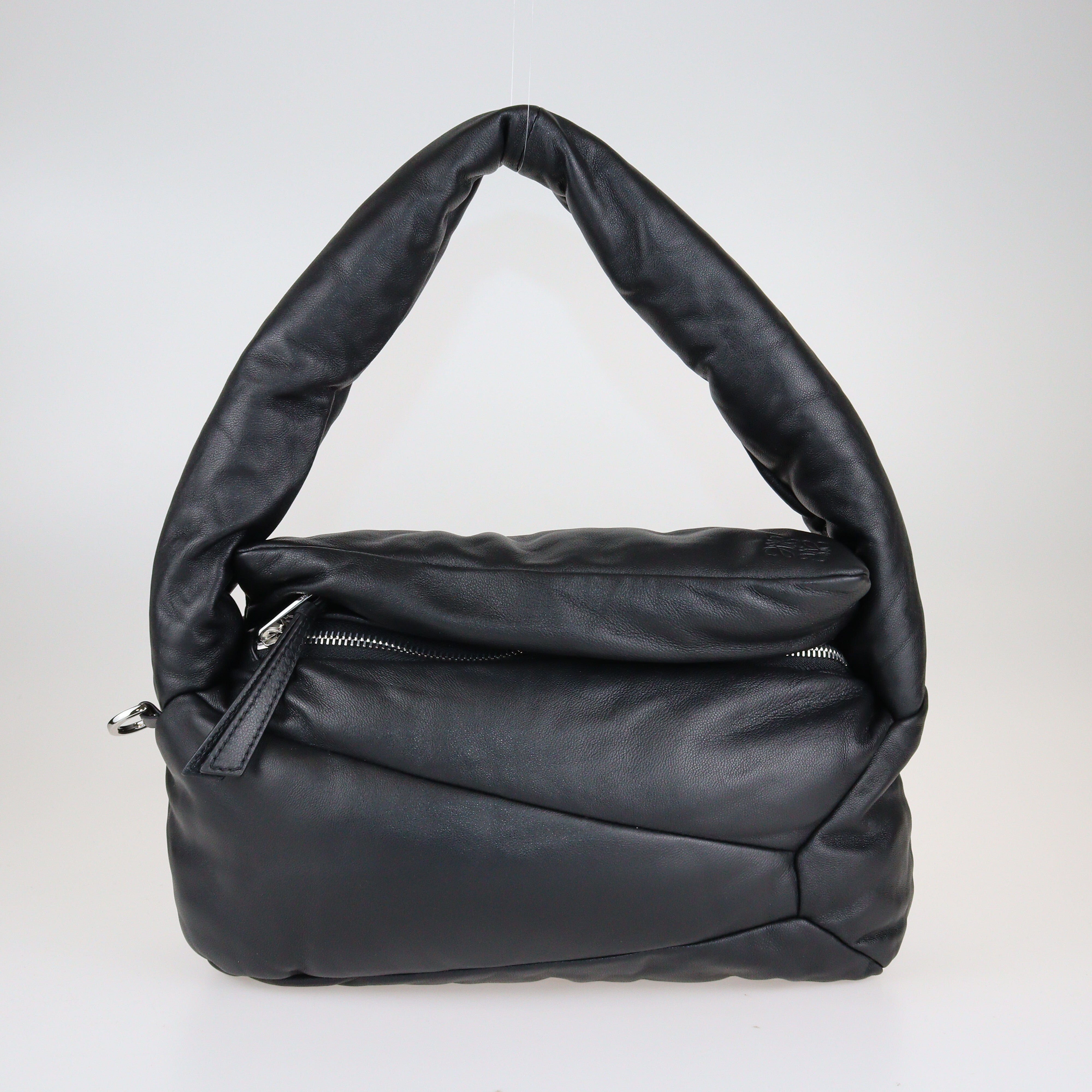 Black Puzzle Puffer Hobo Bag Bags Loewe