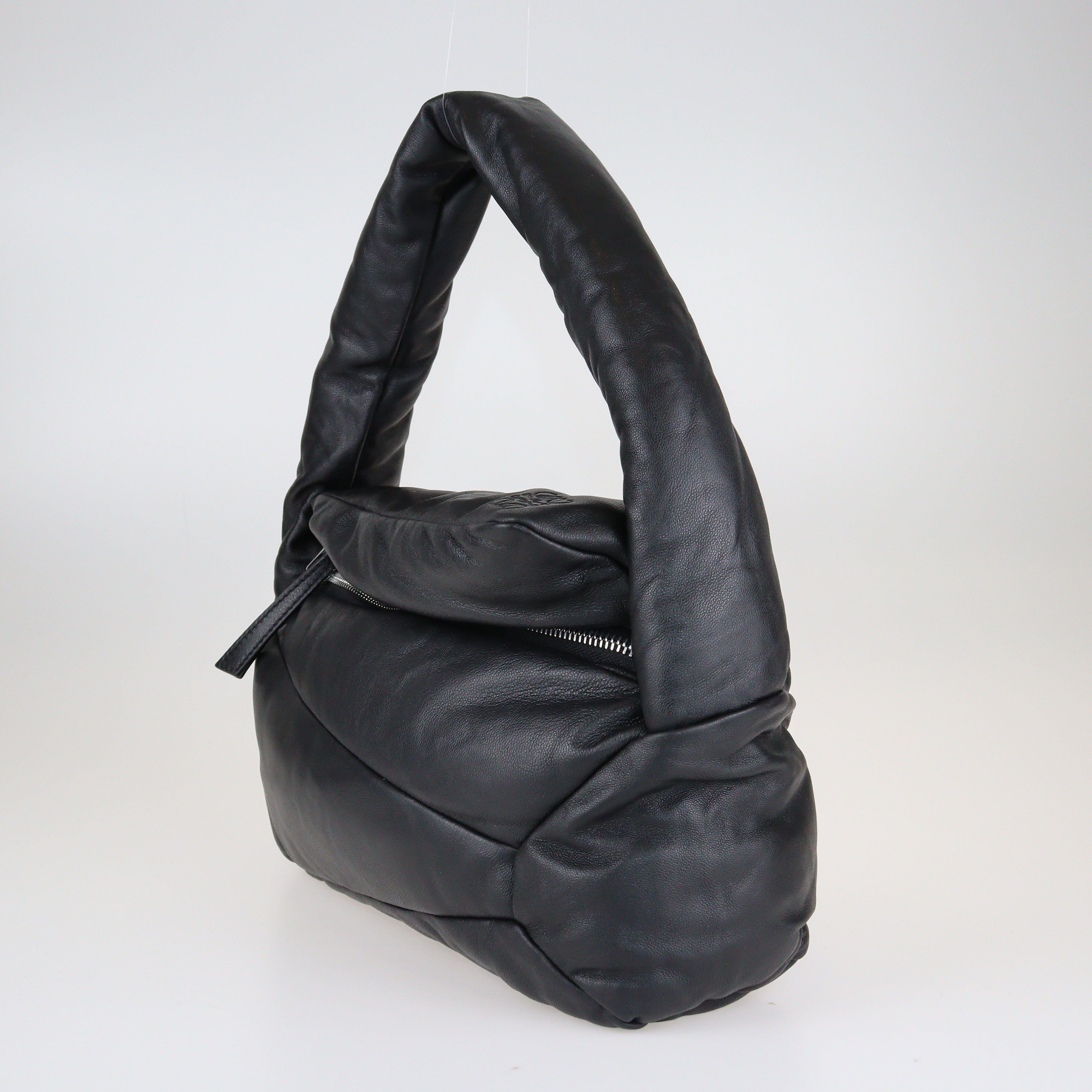 Black Puzzle Puffer Hobo Bag Bags Loewe