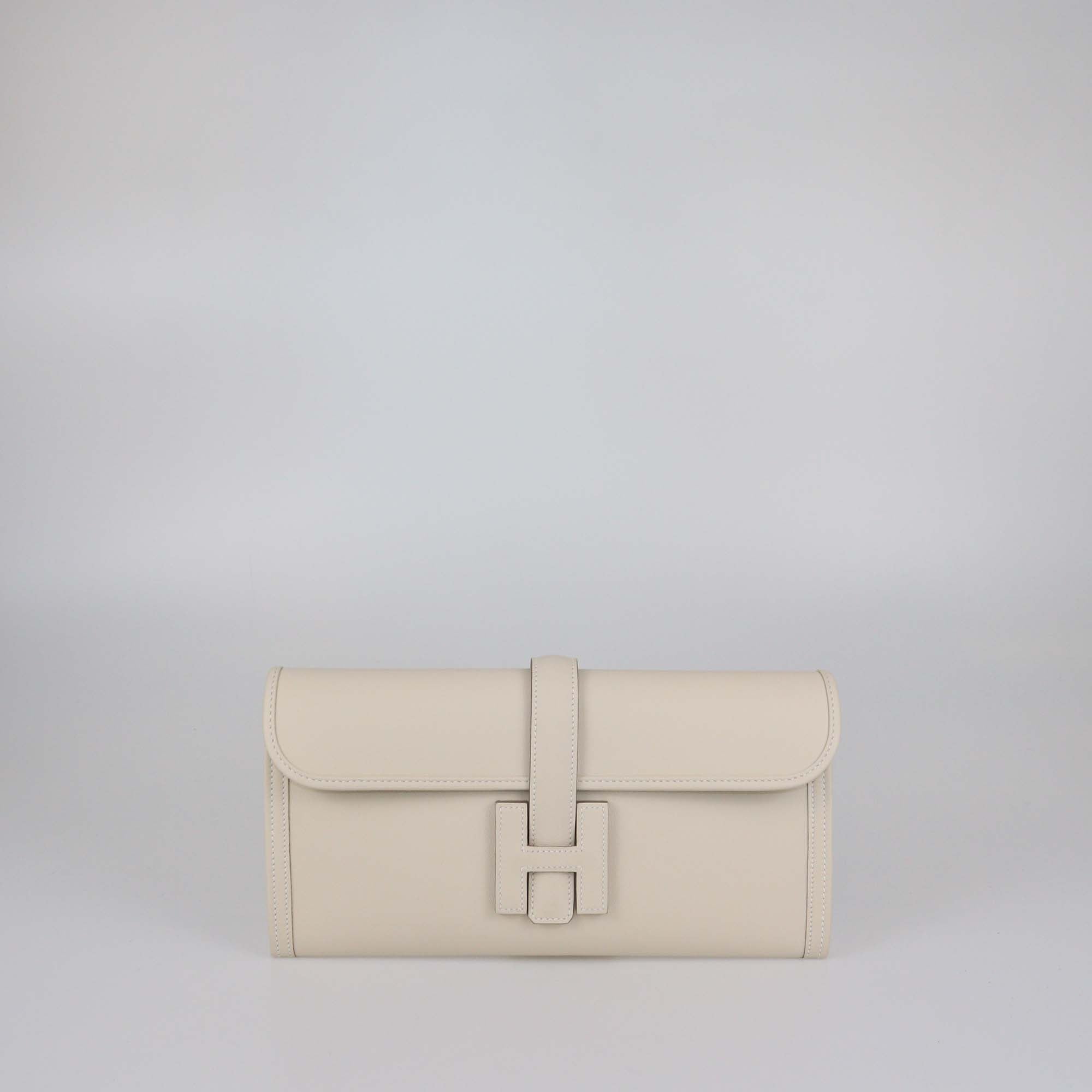 Hermes Craie Swift Leather Jige Elan Clutch