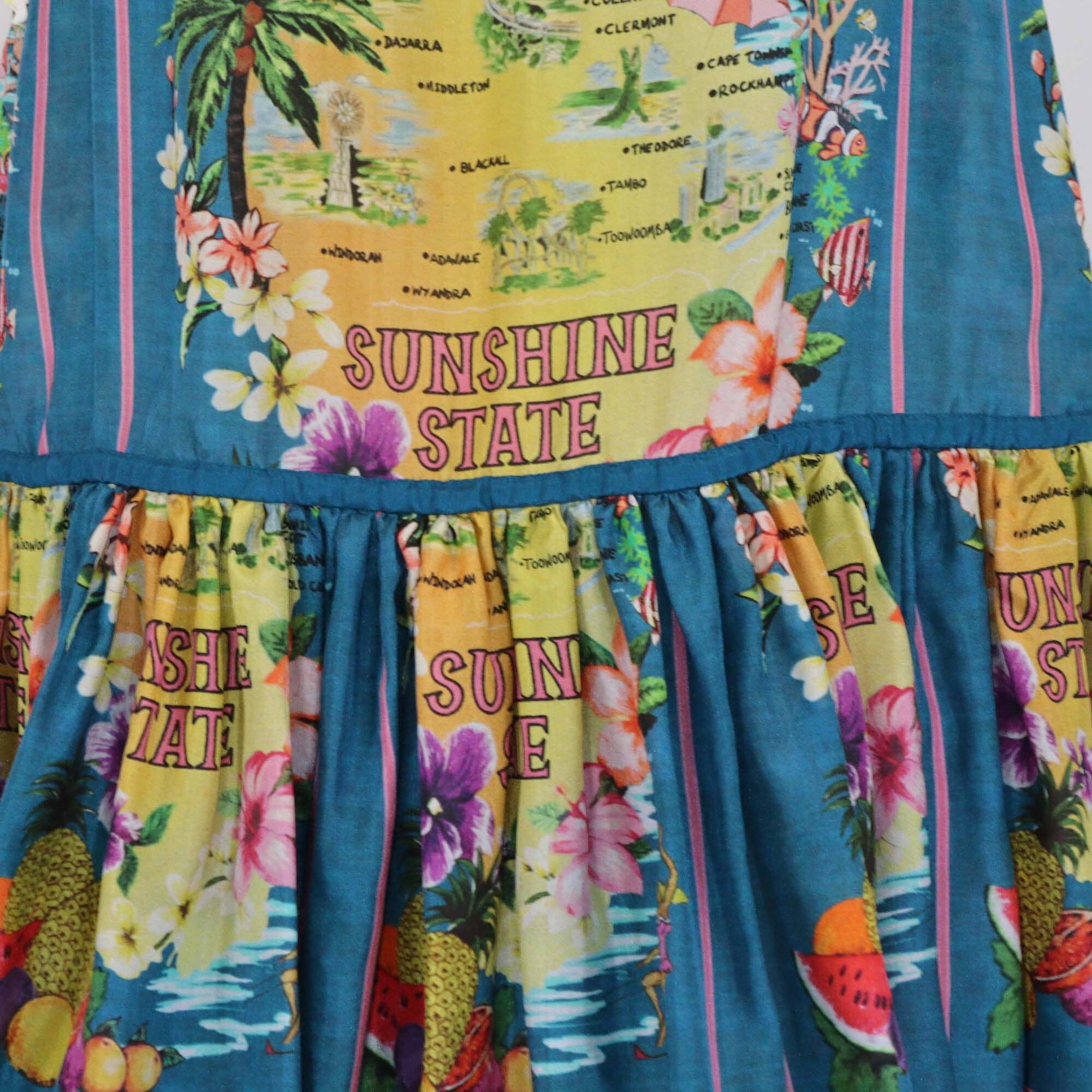 Zimmermann Blue Printed Nina Halter Tie Pleated Top and Skirt Set Womens Zimmermann