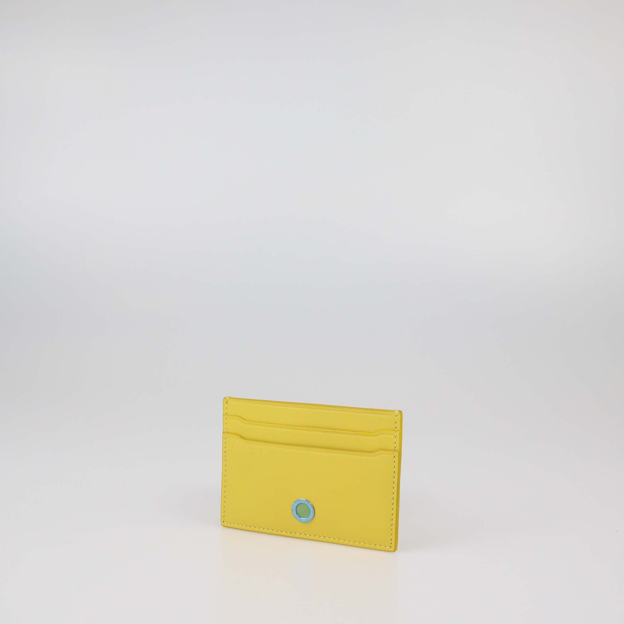 Bvlgari Yellow Leather Roma Card Holder