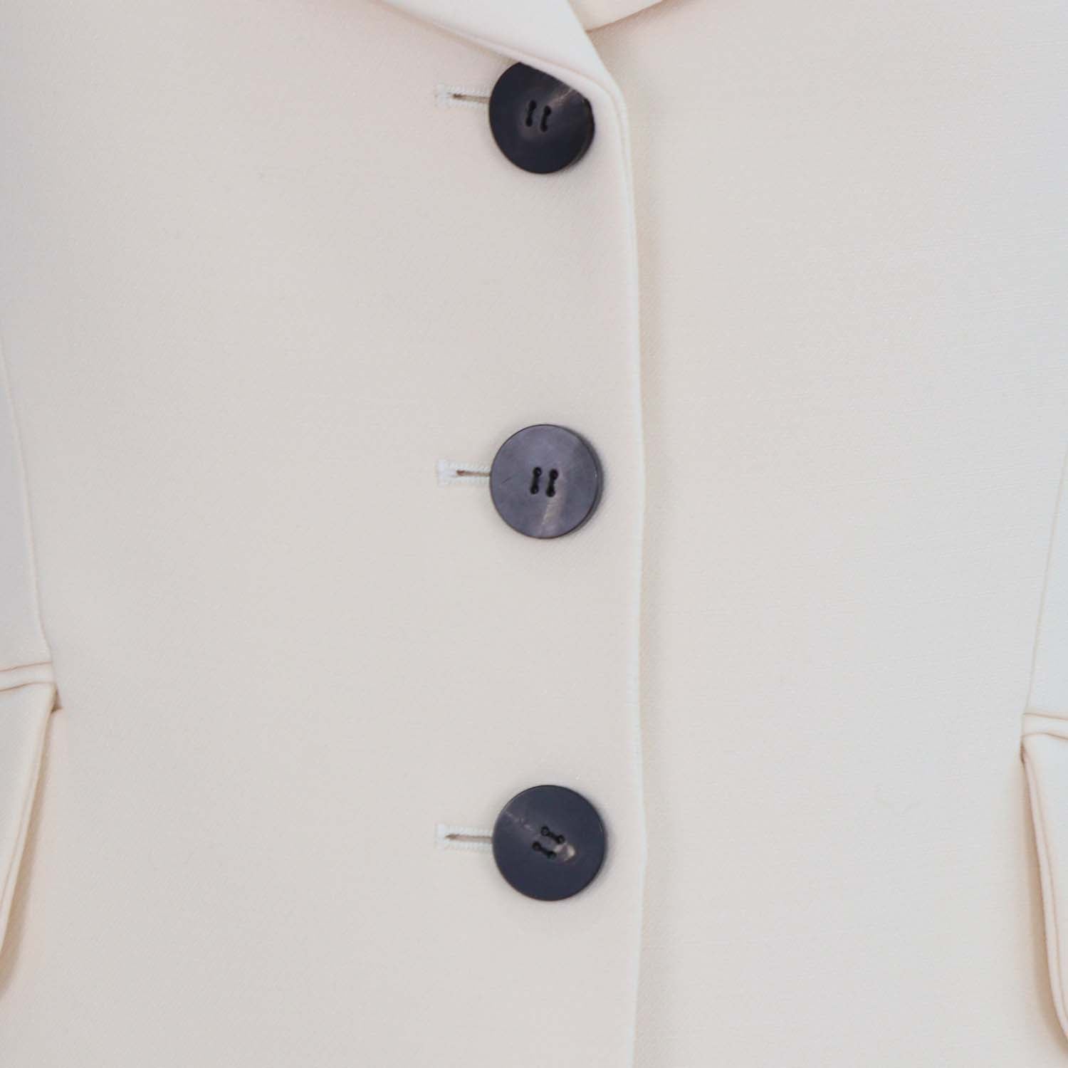 Christian Dior Cream Wool and Silk Sleeveless Mini Dress
