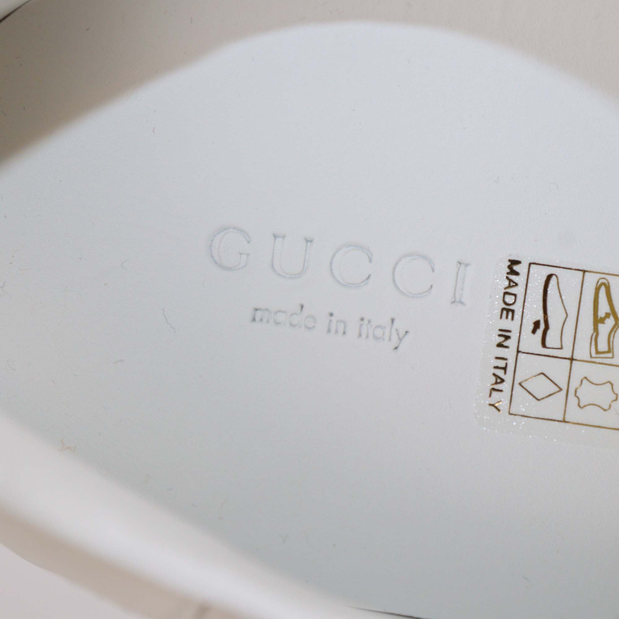 Gucci Great White GG Embossed Perforated Leather Ace Sneakers