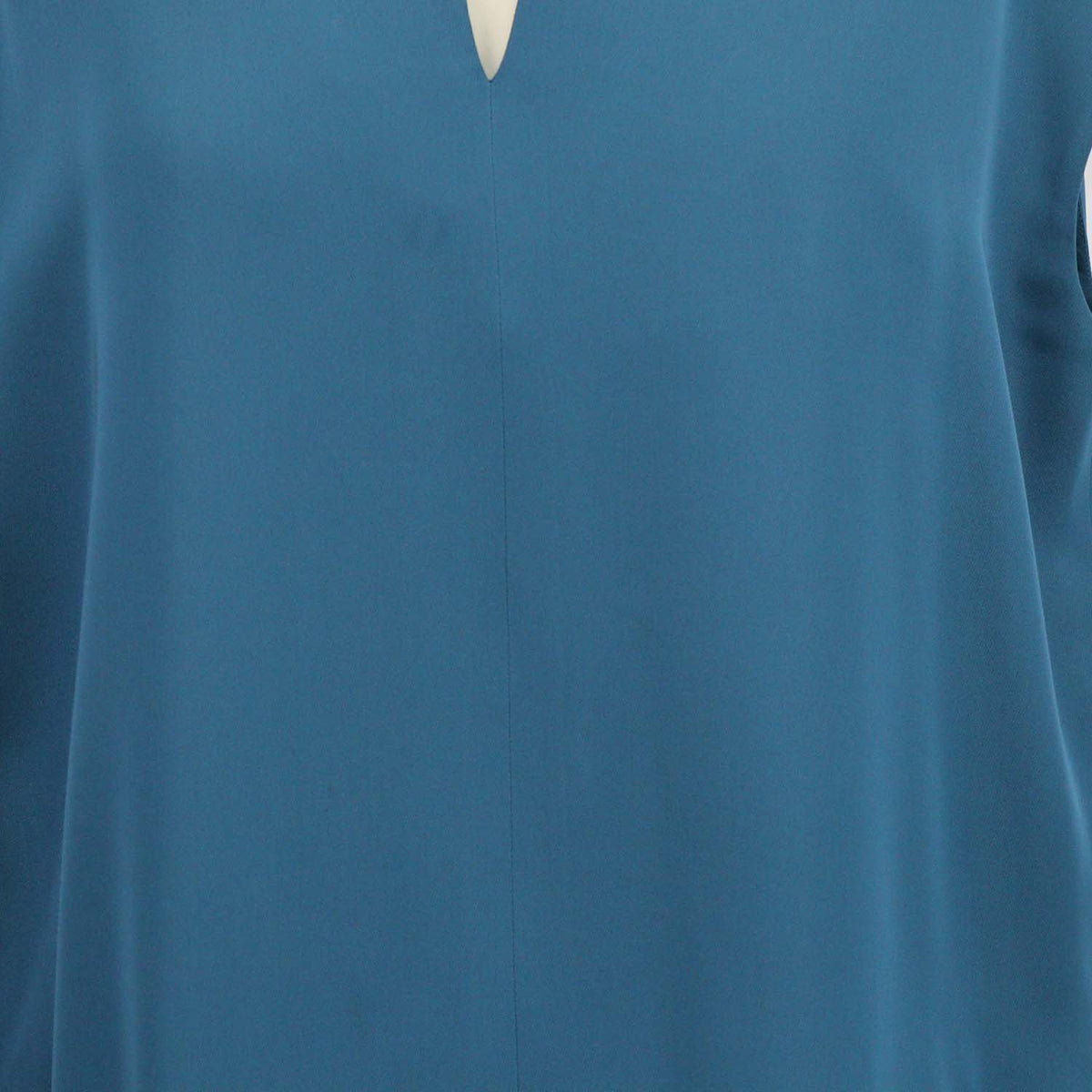 Hermes Teal Blended Silk Sleeveless Shift Dress