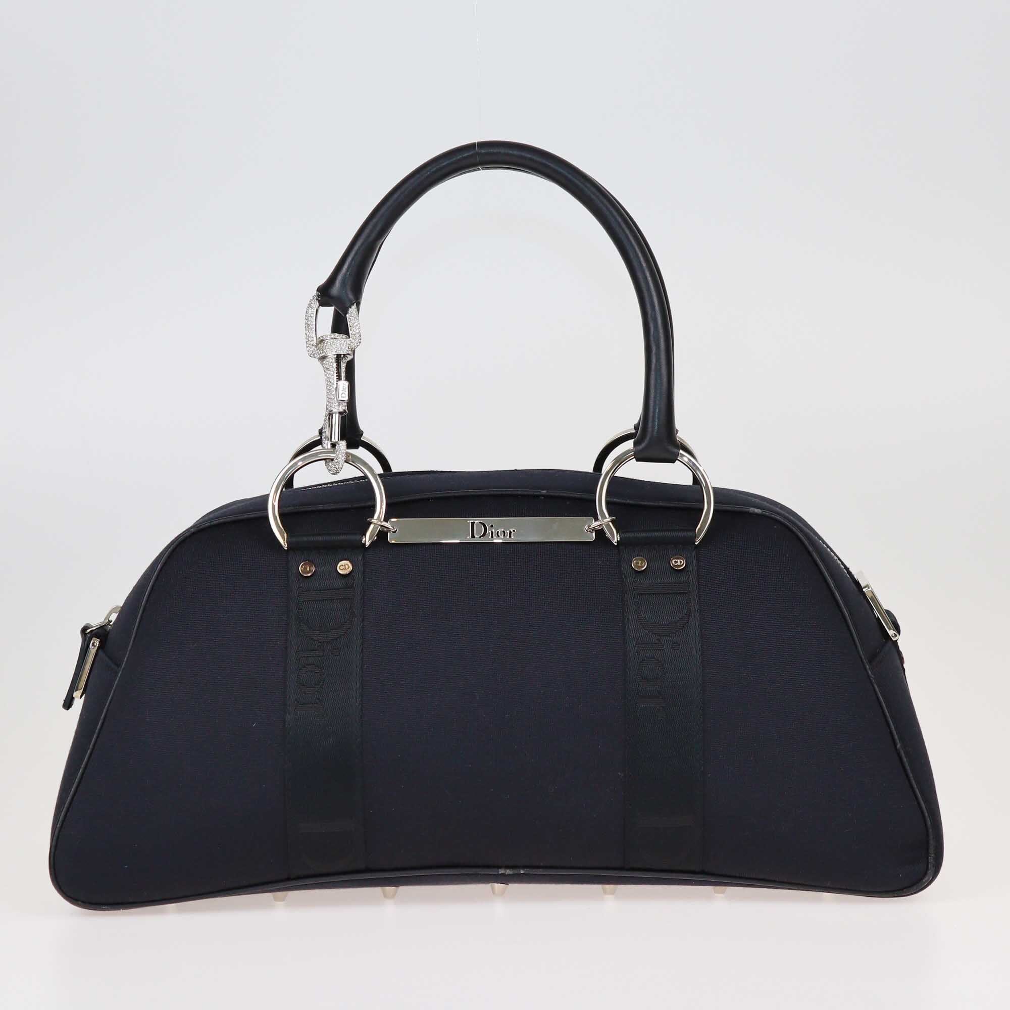 Dior Black Crystal Hook Bowling Bag Bags Christian Dior
