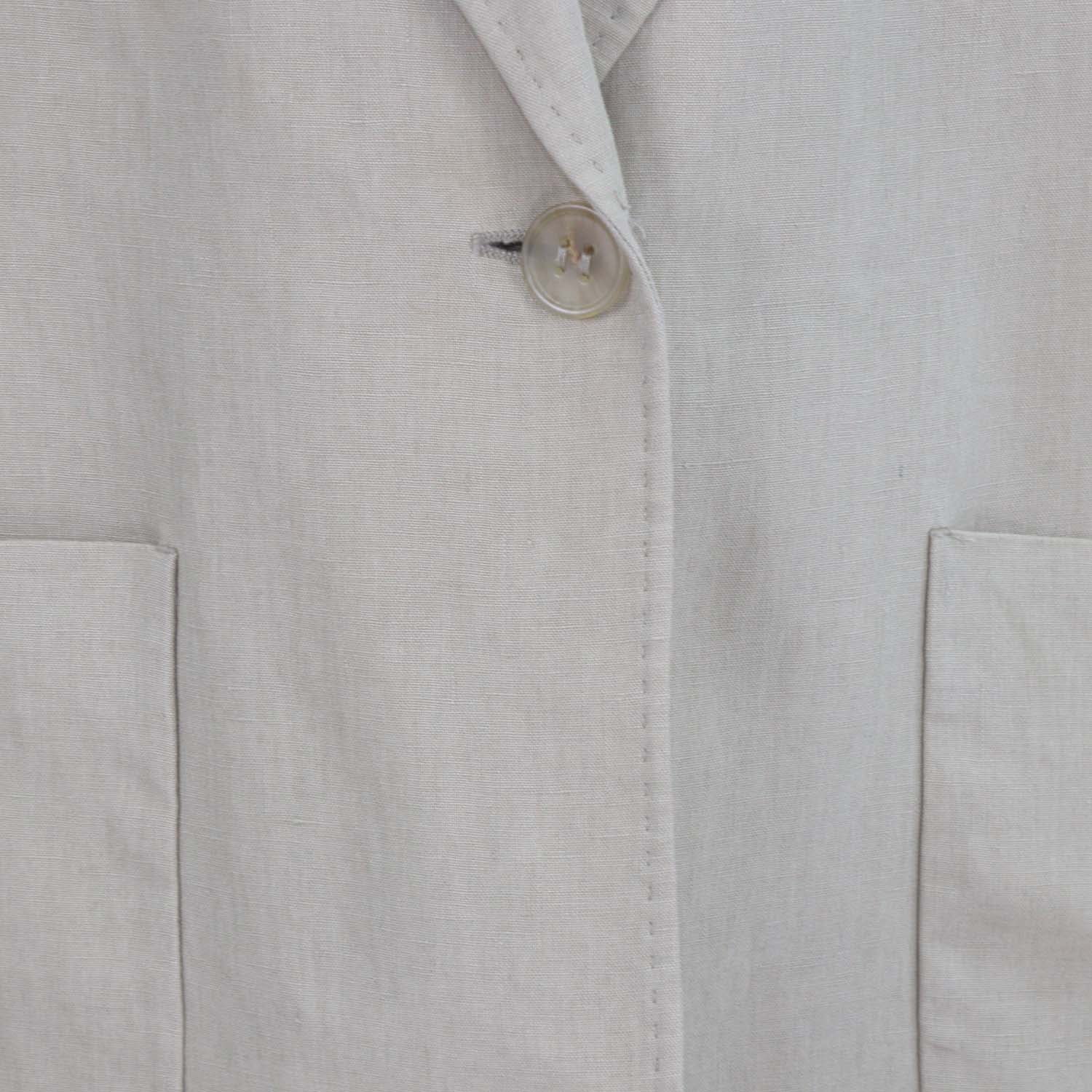 Acne Studios Beige Linen Single Breasted Blazer