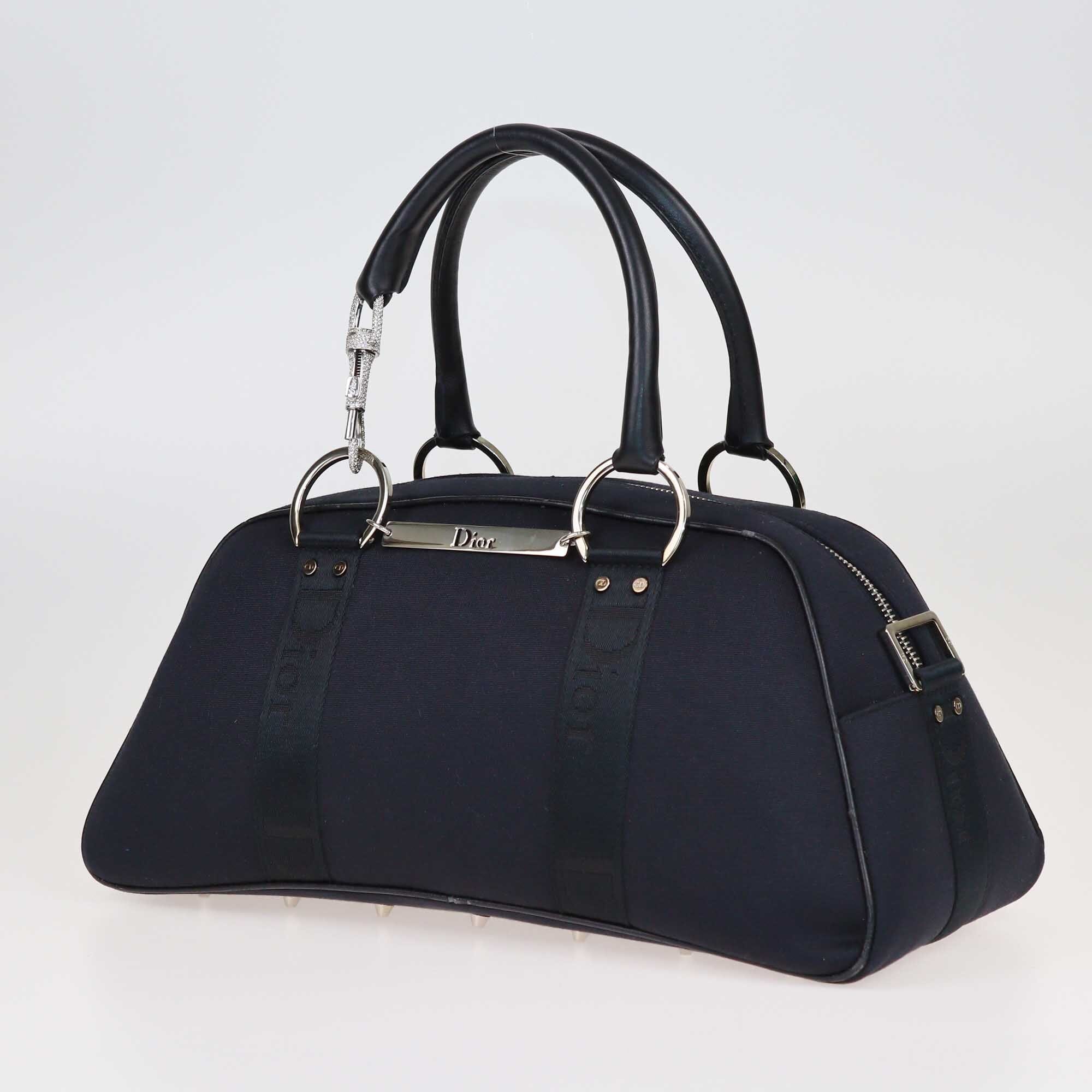 Dior Black Crystal Hook Bowling Bag Bags Christian Dior
