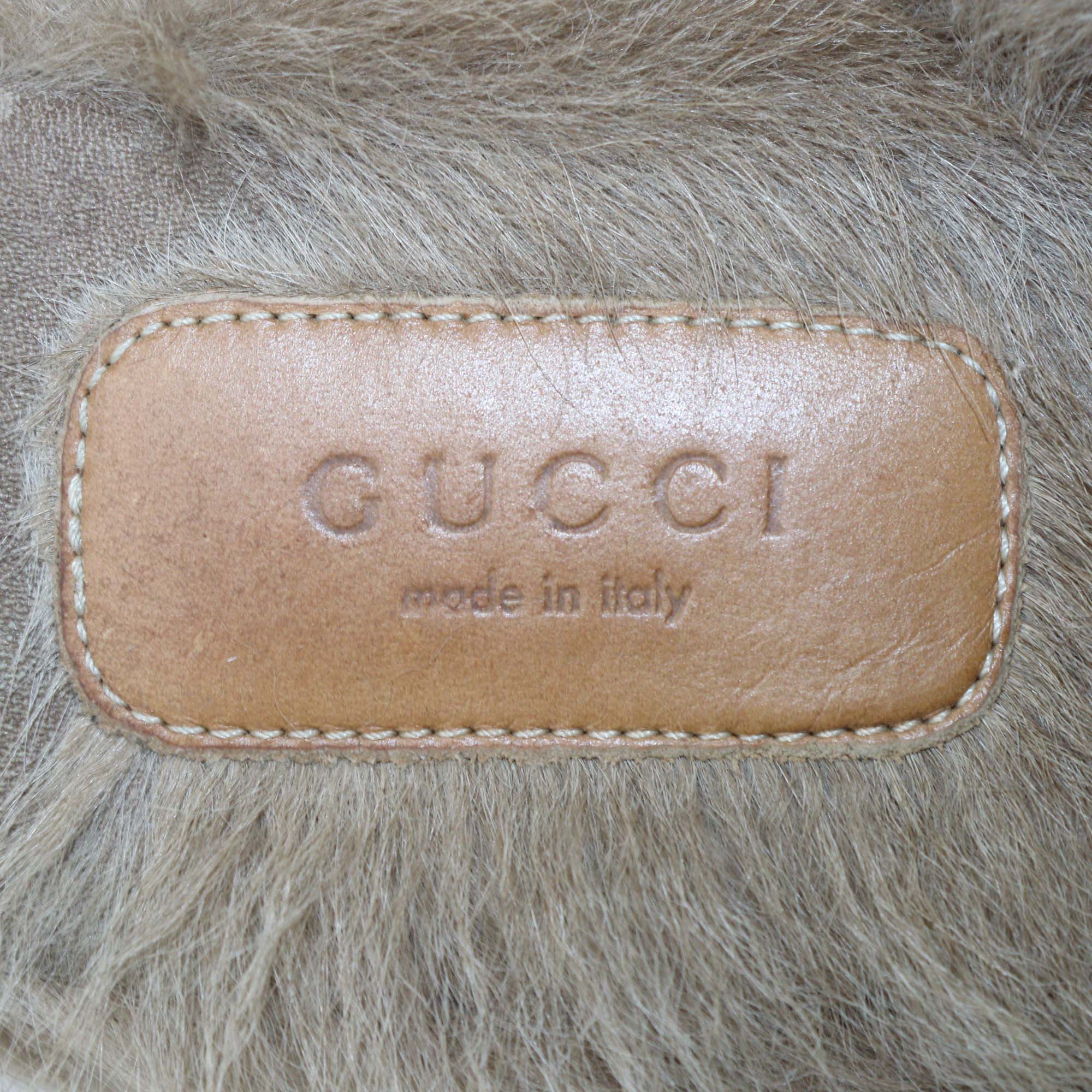 Gucci Black Leather And Fur Princetown Horsebit Mules