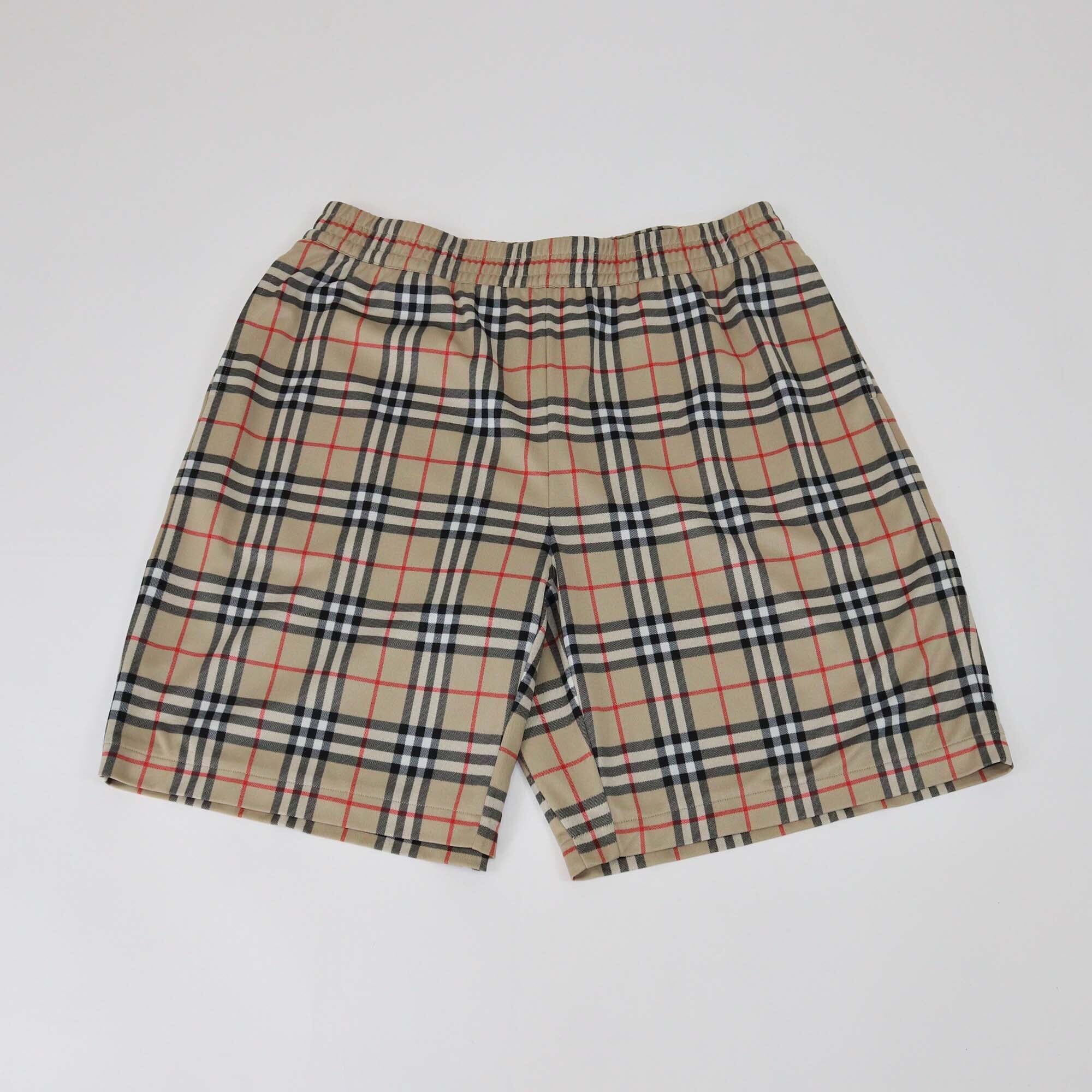 Burberry Beige Vintage Check Jersey Short Mens Burberry