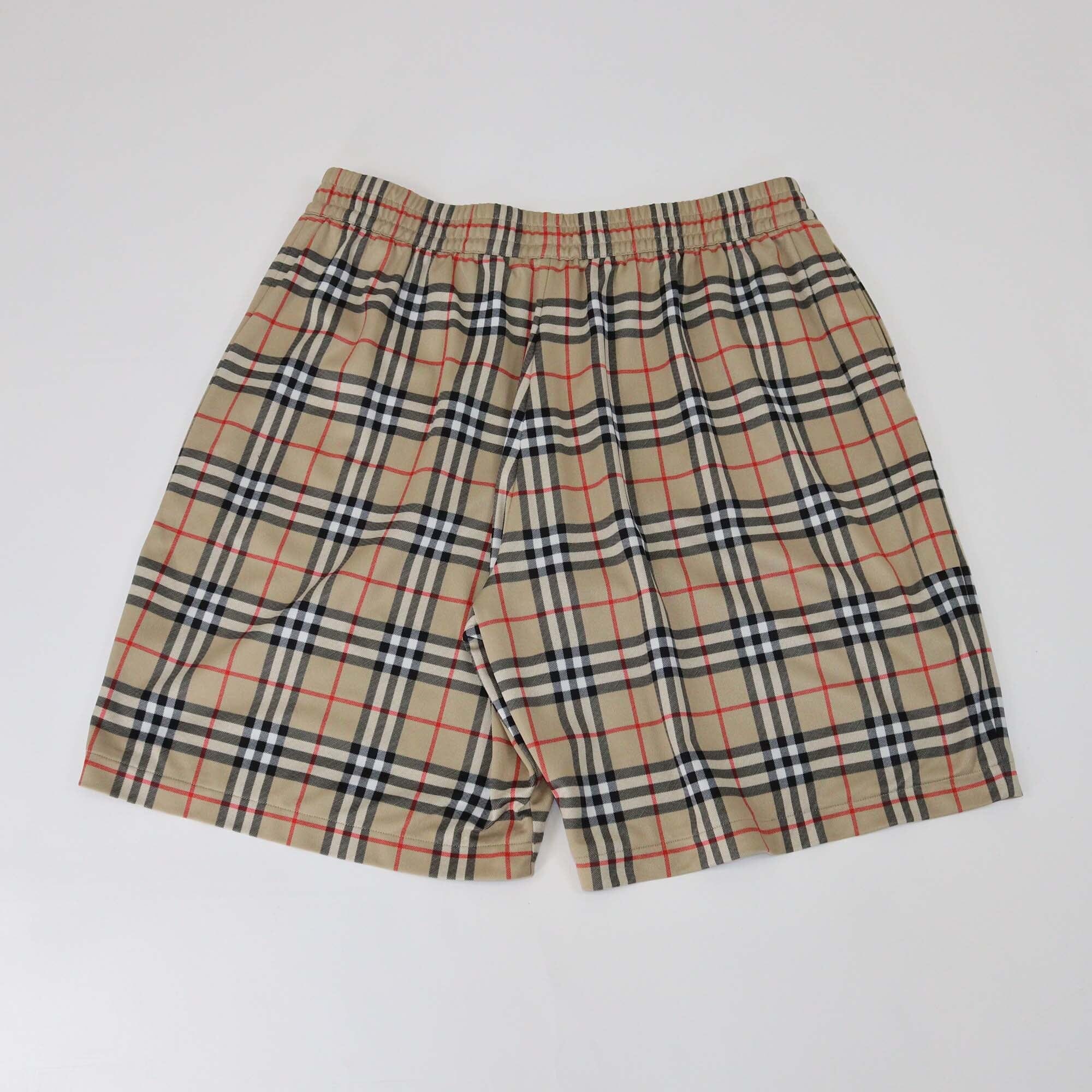 Burberry Beige Vintage Check Jersey Short Mens Burberry