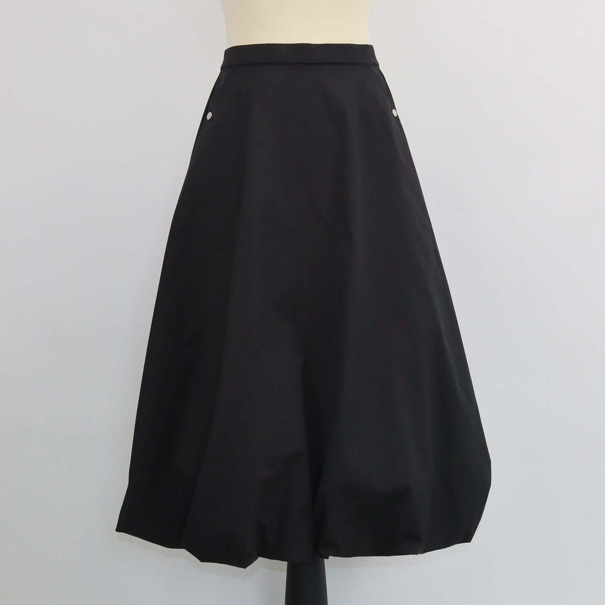 Tatras Black Polyester Aquirela Puff Skirt
