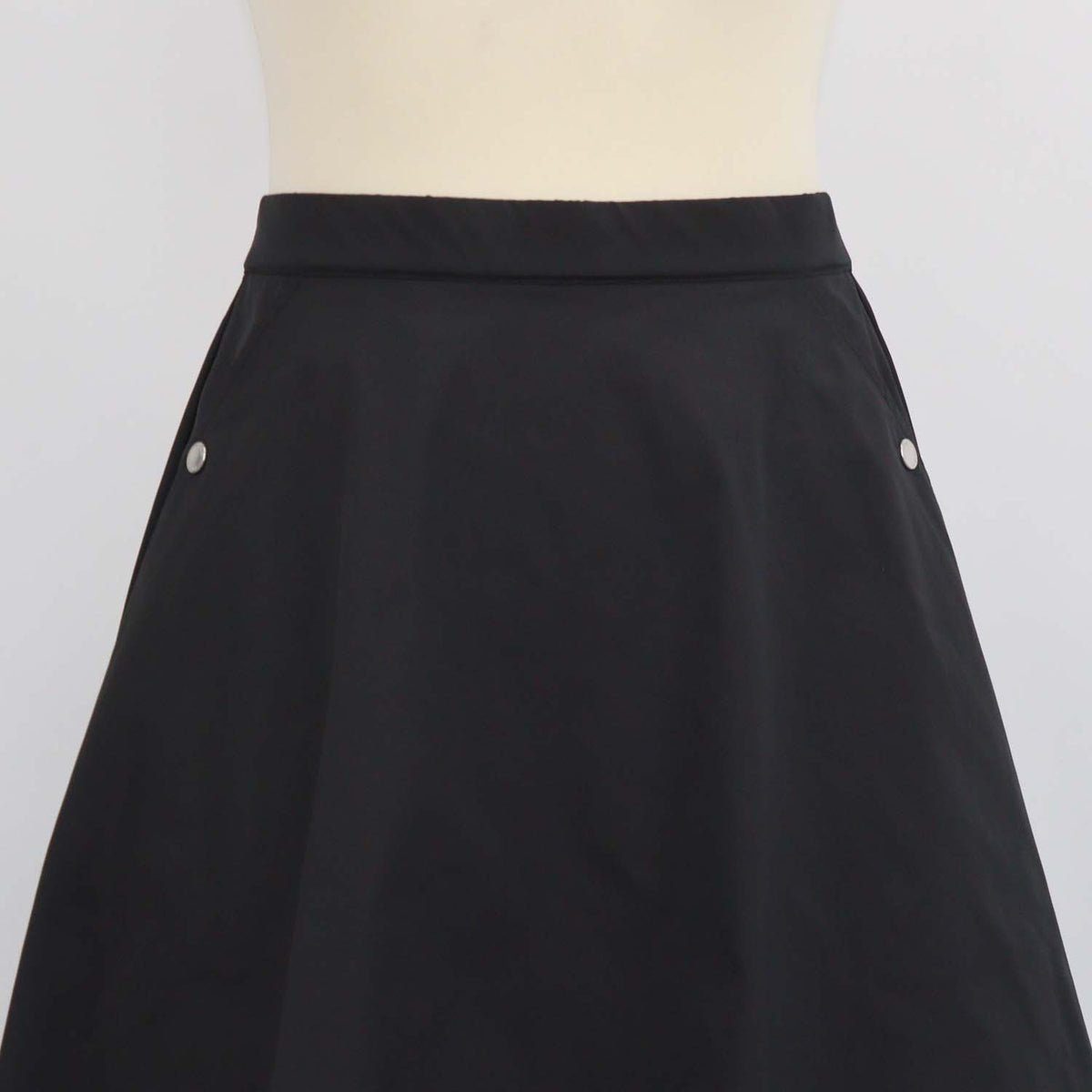 Tatras Black Polyester Aquirela Puff Skirt