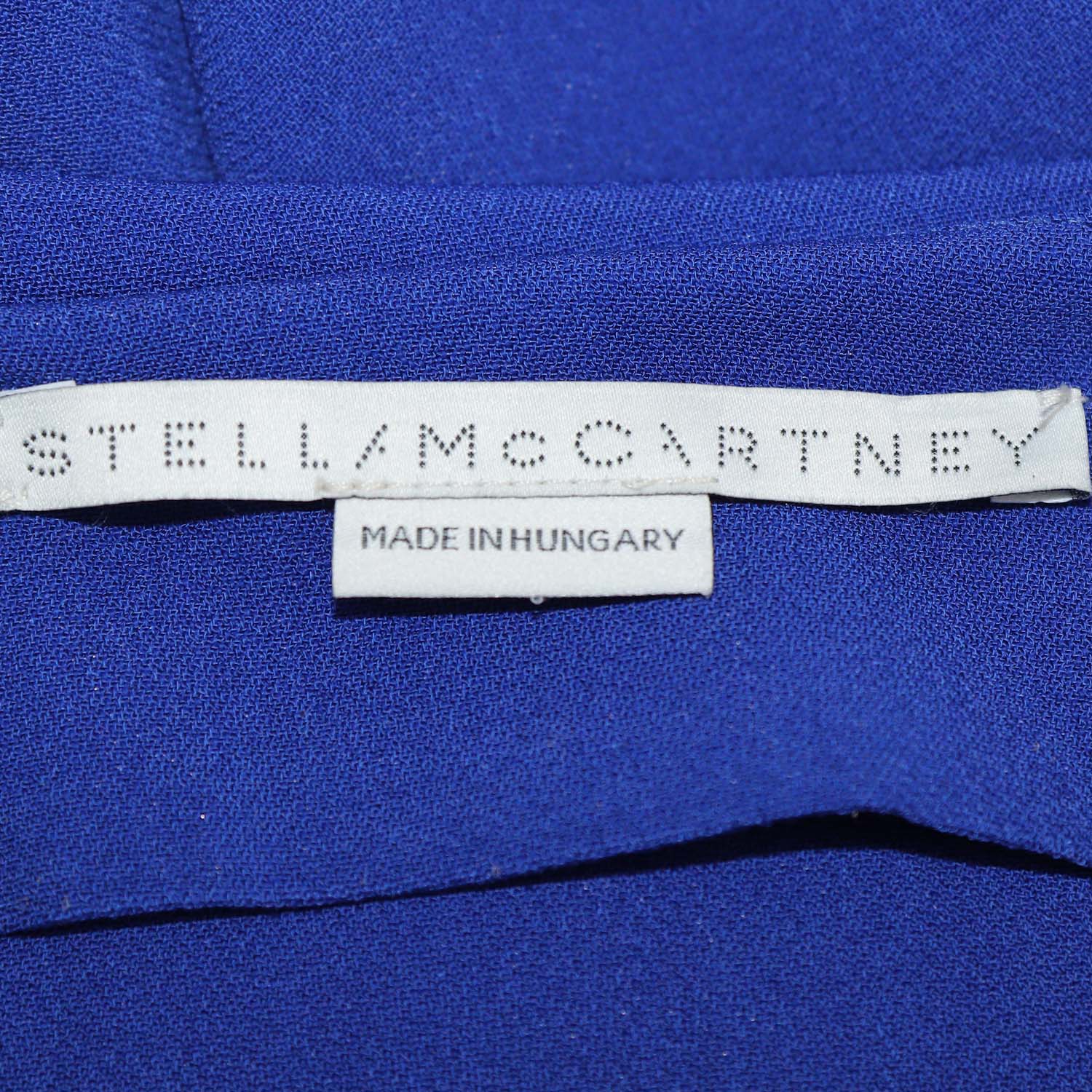 Stella McCartney Blue Blend Viscose Crepe Long Sleeve Blouse