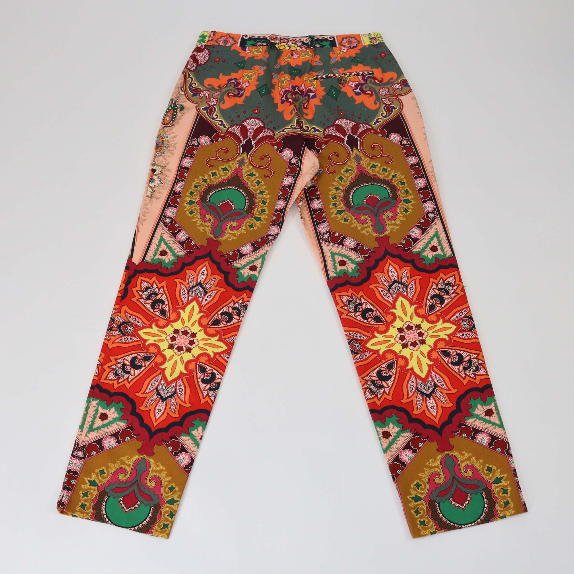 Etro Multicolor Printed Straight Leg Pants Womens Etro