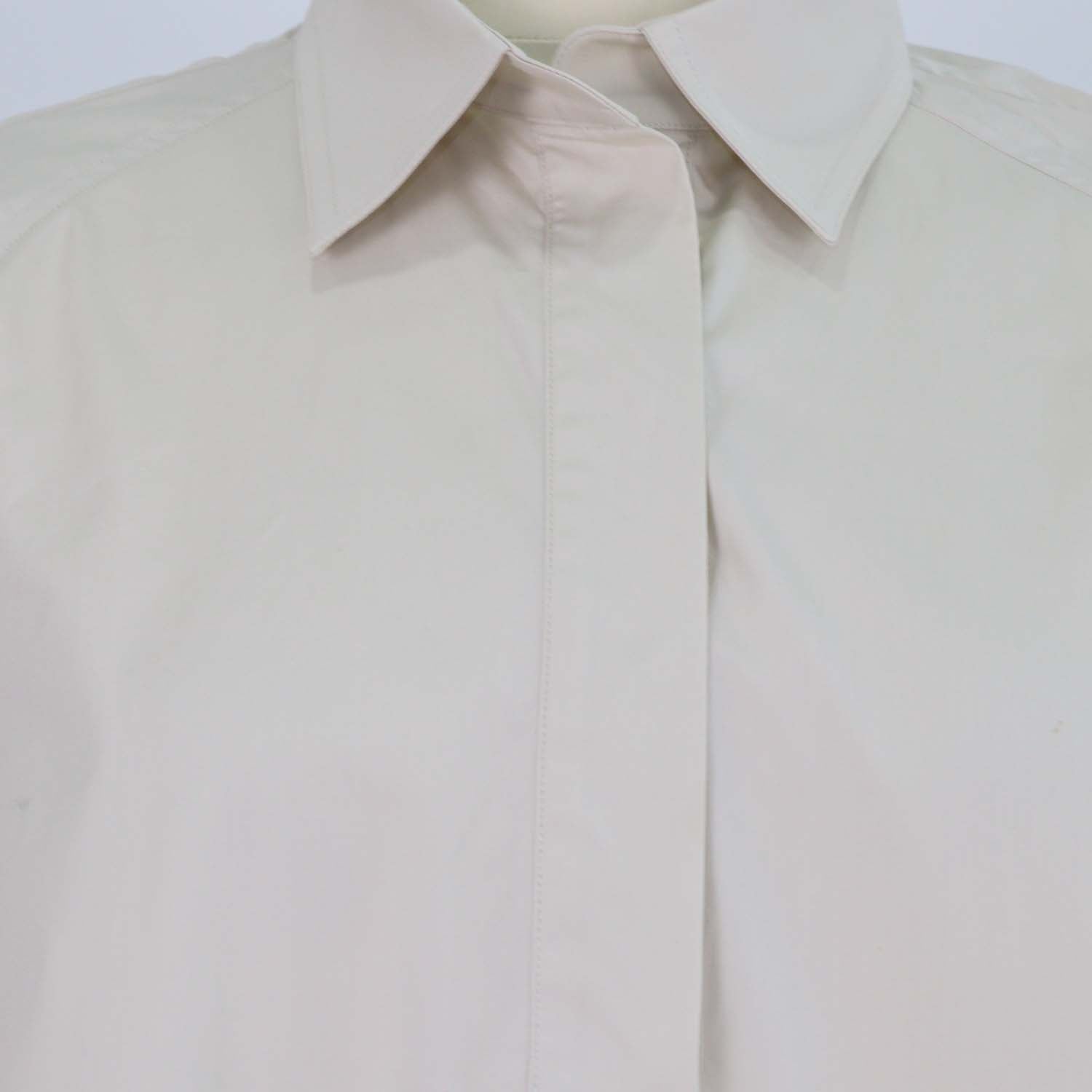 Max Mara Light Beige Cotton MXMADORNI Blouse