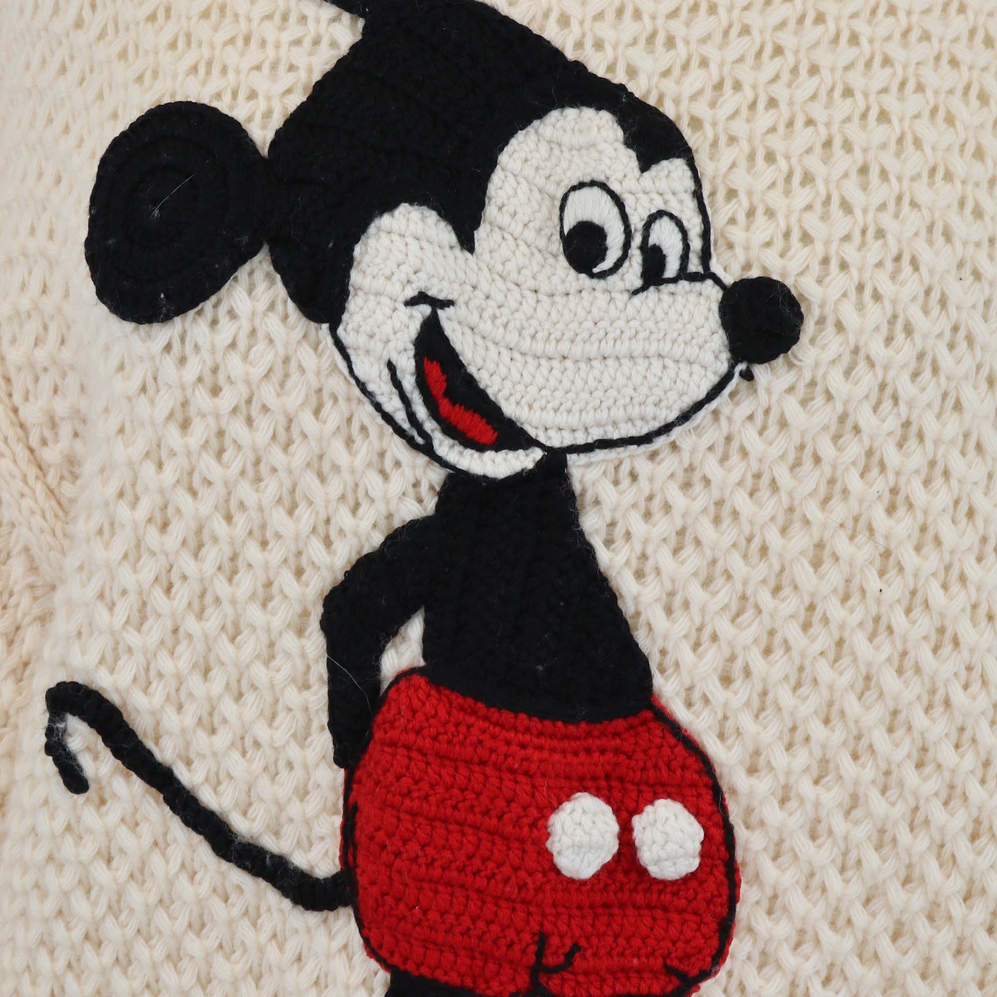 Gucci x Disney Beige Mickey Mouse Embroidered Sweater
