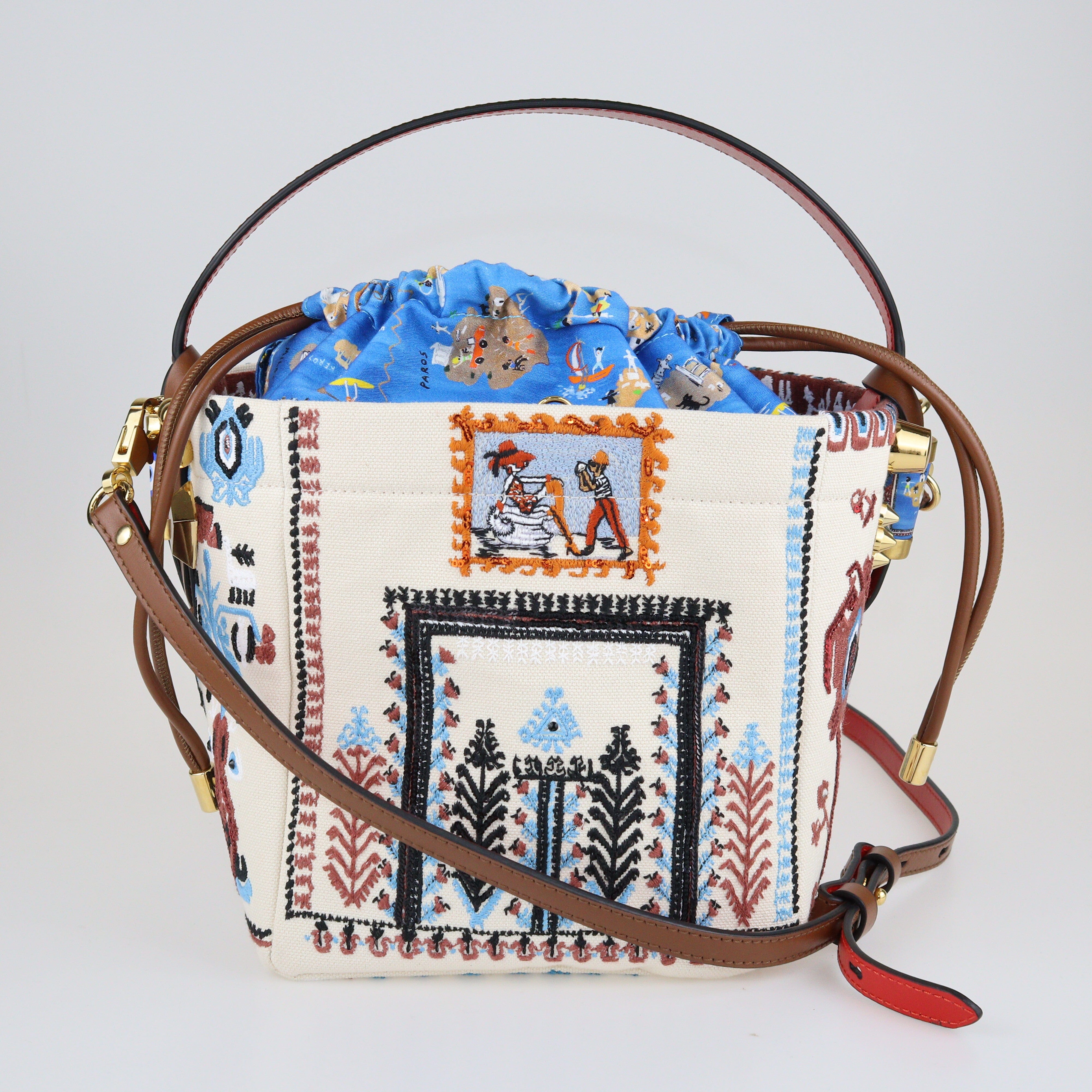Multicolor Greekaba Mini Embroidered Crossbody Bag Bag Christian Louboutin 